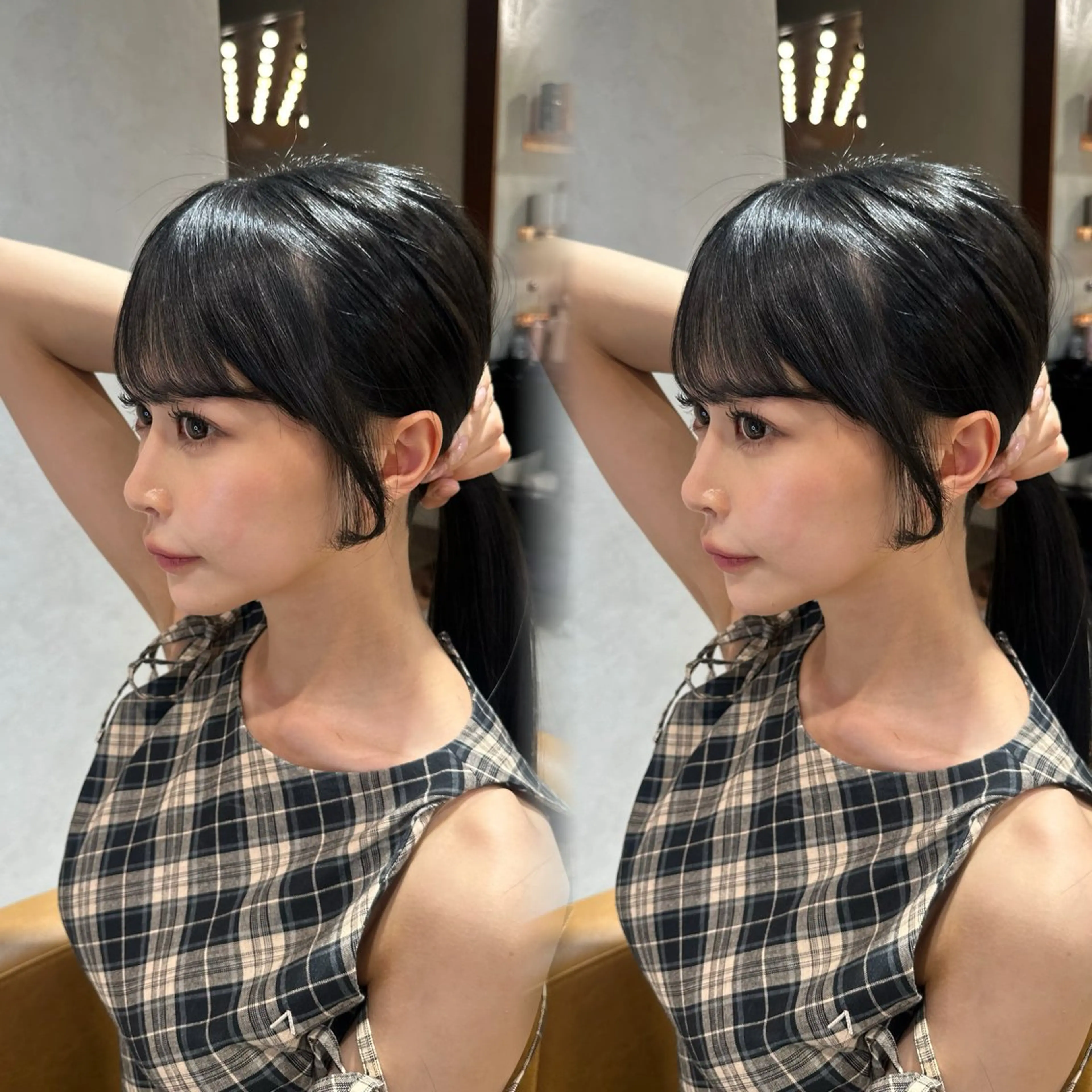 セミロング 顔周りカット カット ヘアカラー トリートメント ヘアセット 銀座副店長/レイヤー /髪質改善/田島のヘアスタイル