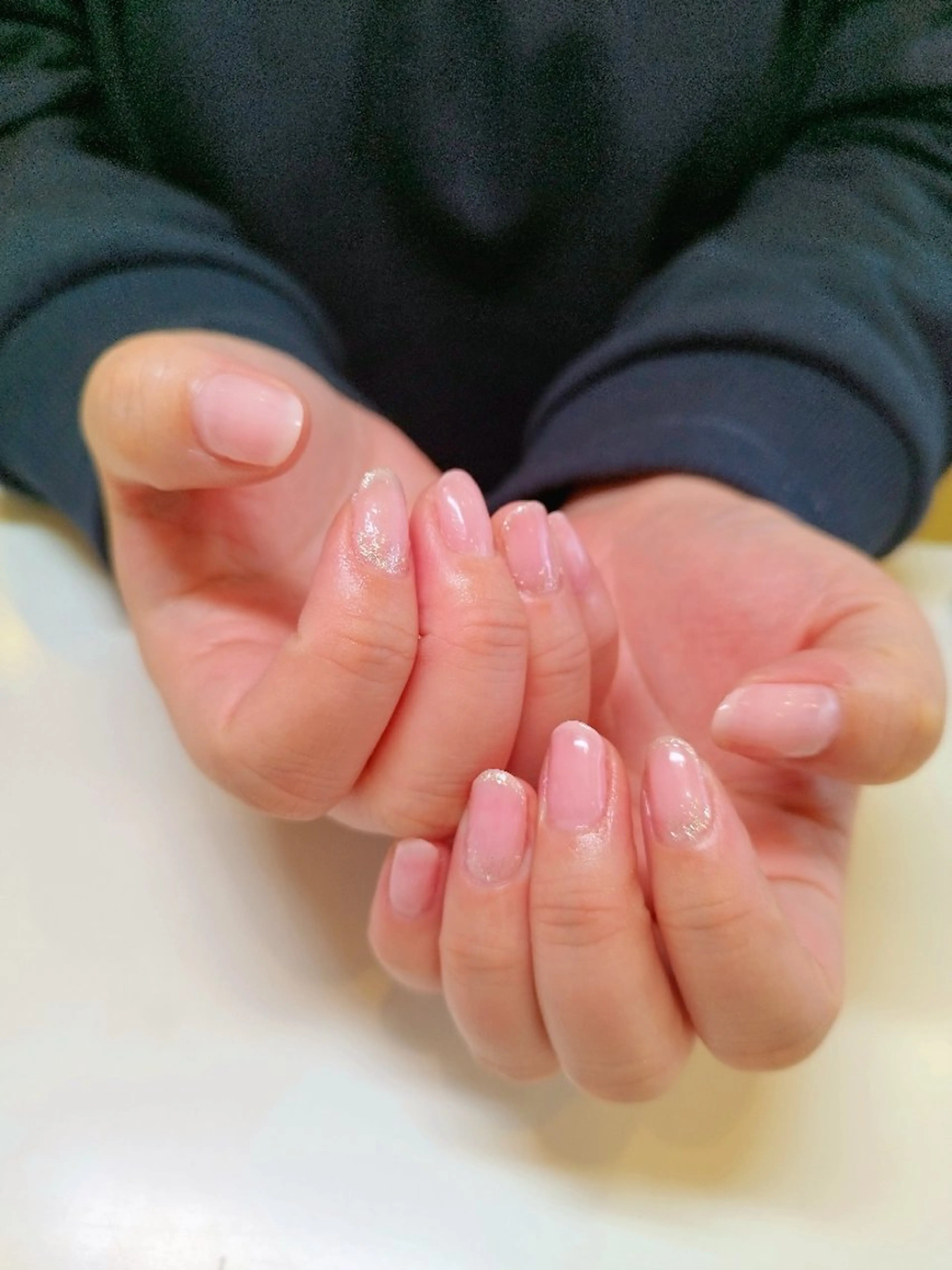 ネイル フレンチネイル ラメ(グリッター) YOCO ネイルのネイルデザイン