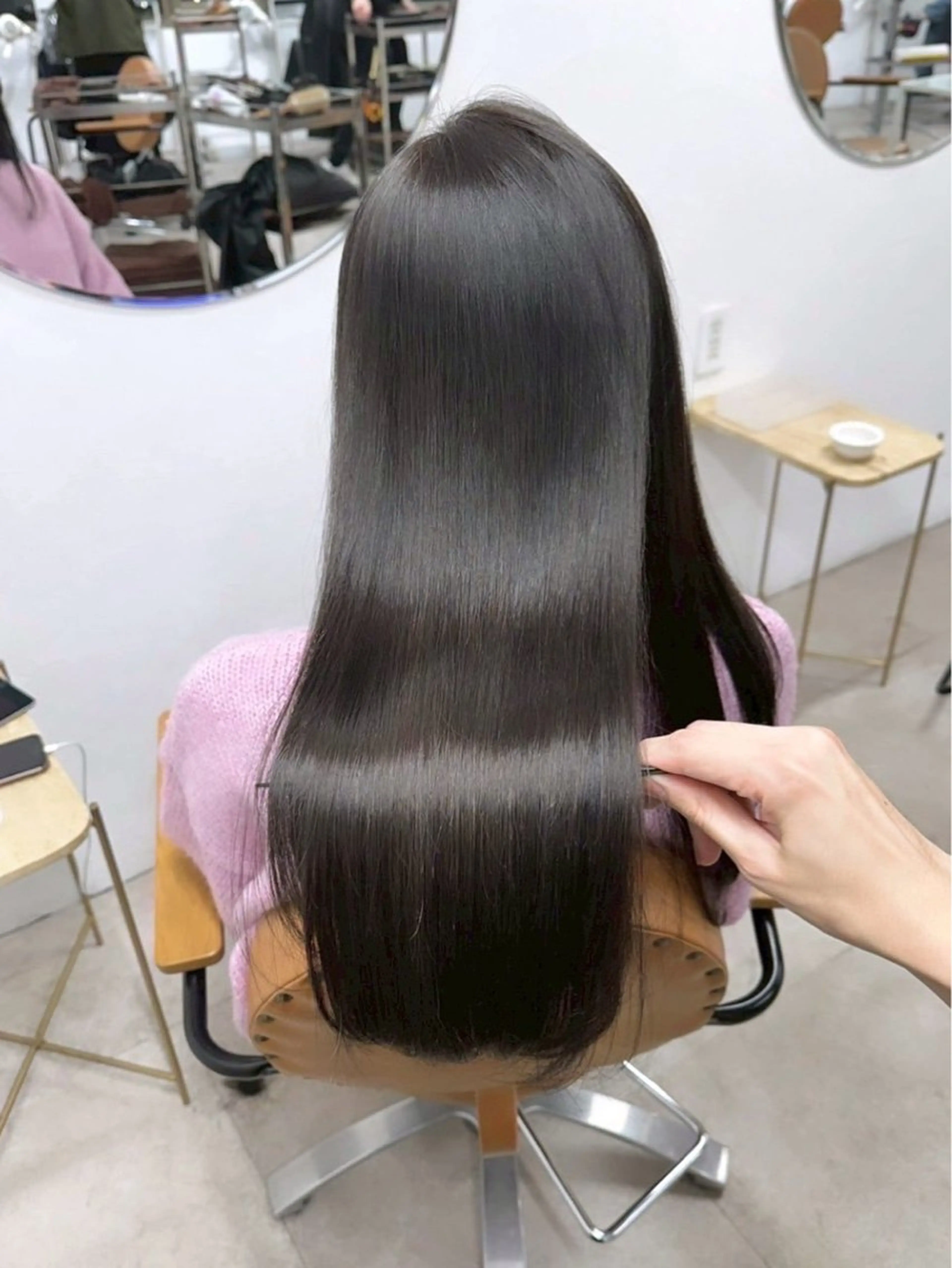 美髪縮毛矯正+髪質改善トリートメントの写真