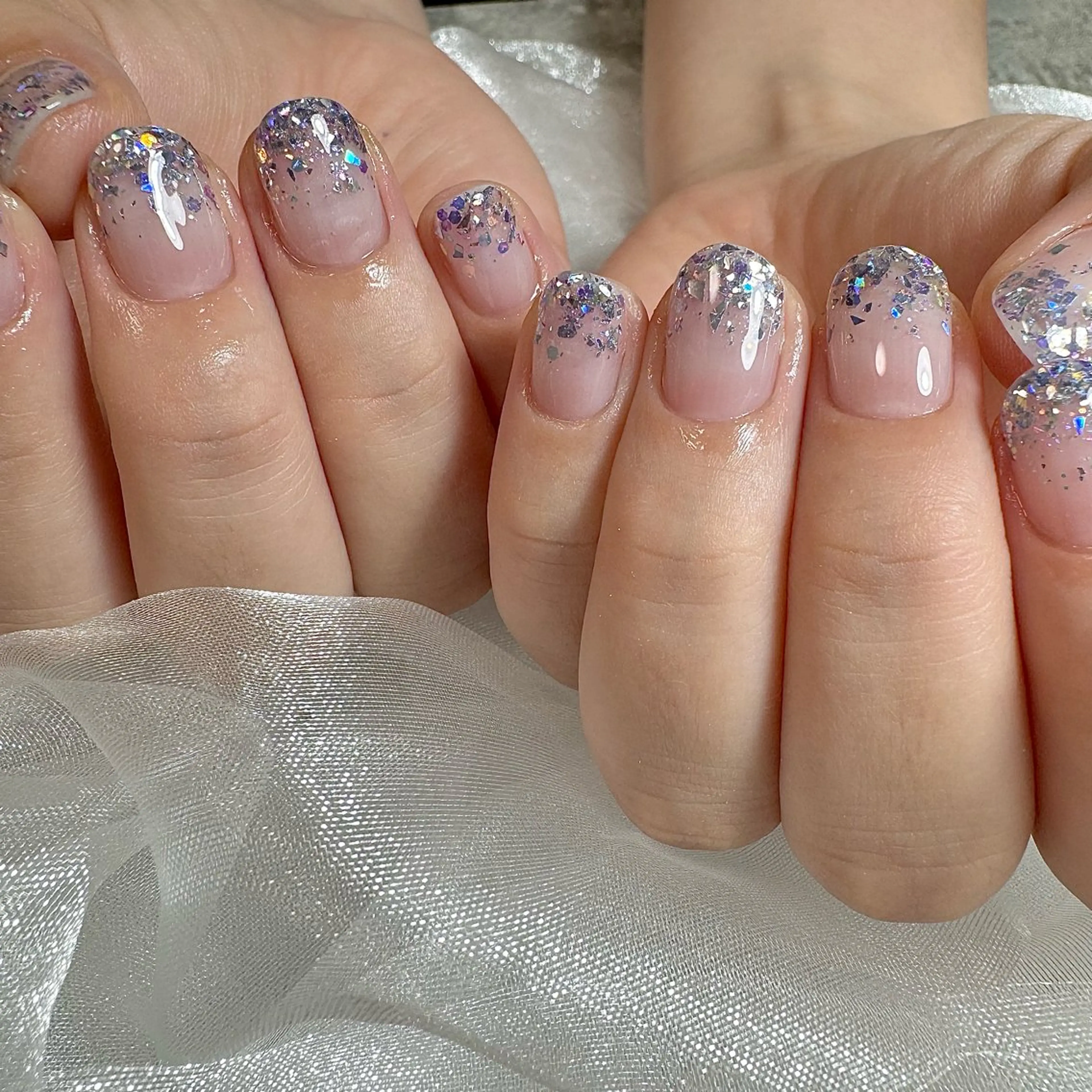 ミニモ限定価格❣️ラメグラデーション💅❤︎(オフケア込み)の写真