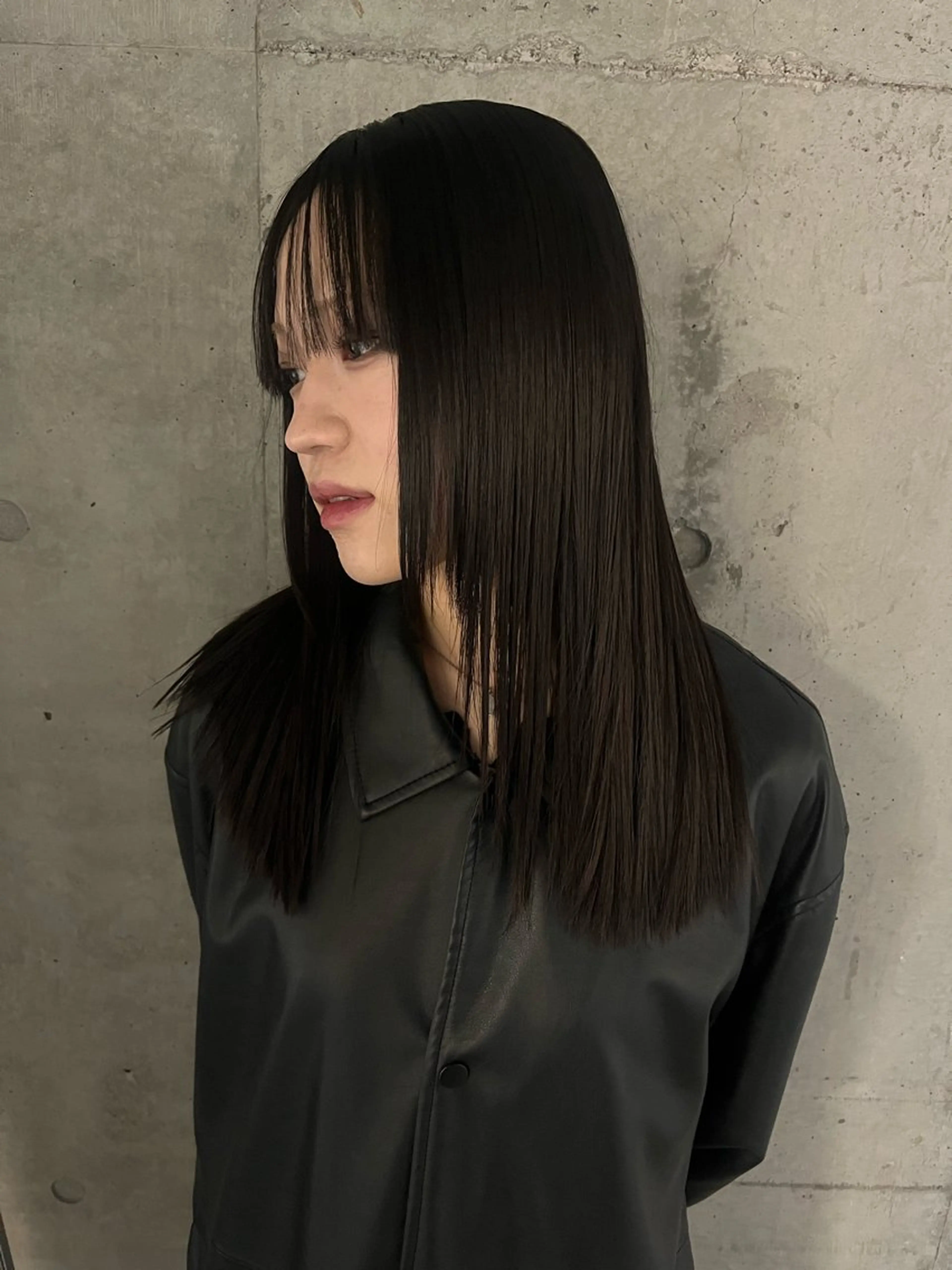 ロング 顔周りカット レイヤーカット 韓国ボブ/ハッシュ カットKIRAのヘアスタイル