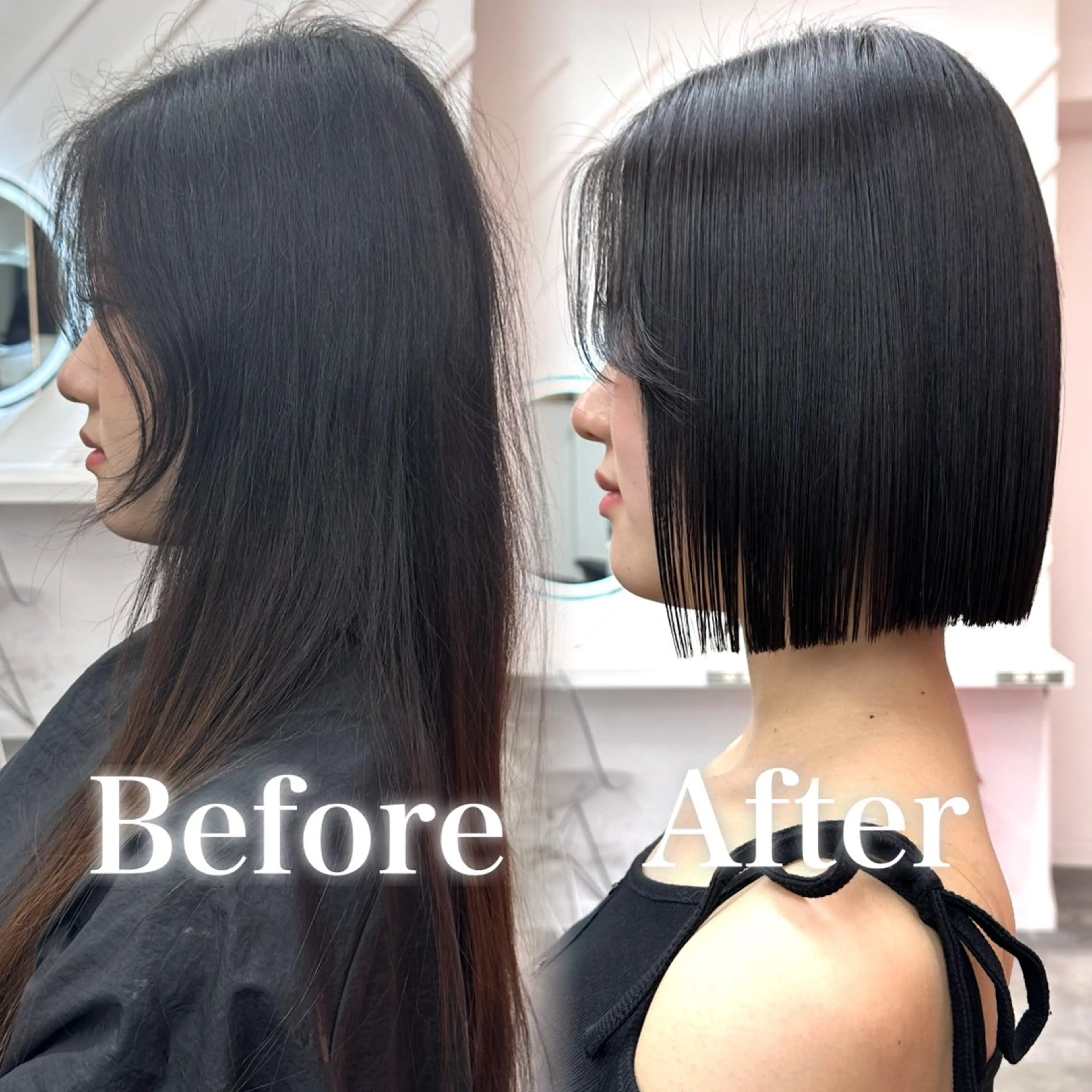 ショート カット 縮毛矯正 トリートメント 原宿/韓国ボブ /くびれボブ/優希のヘアスタイル