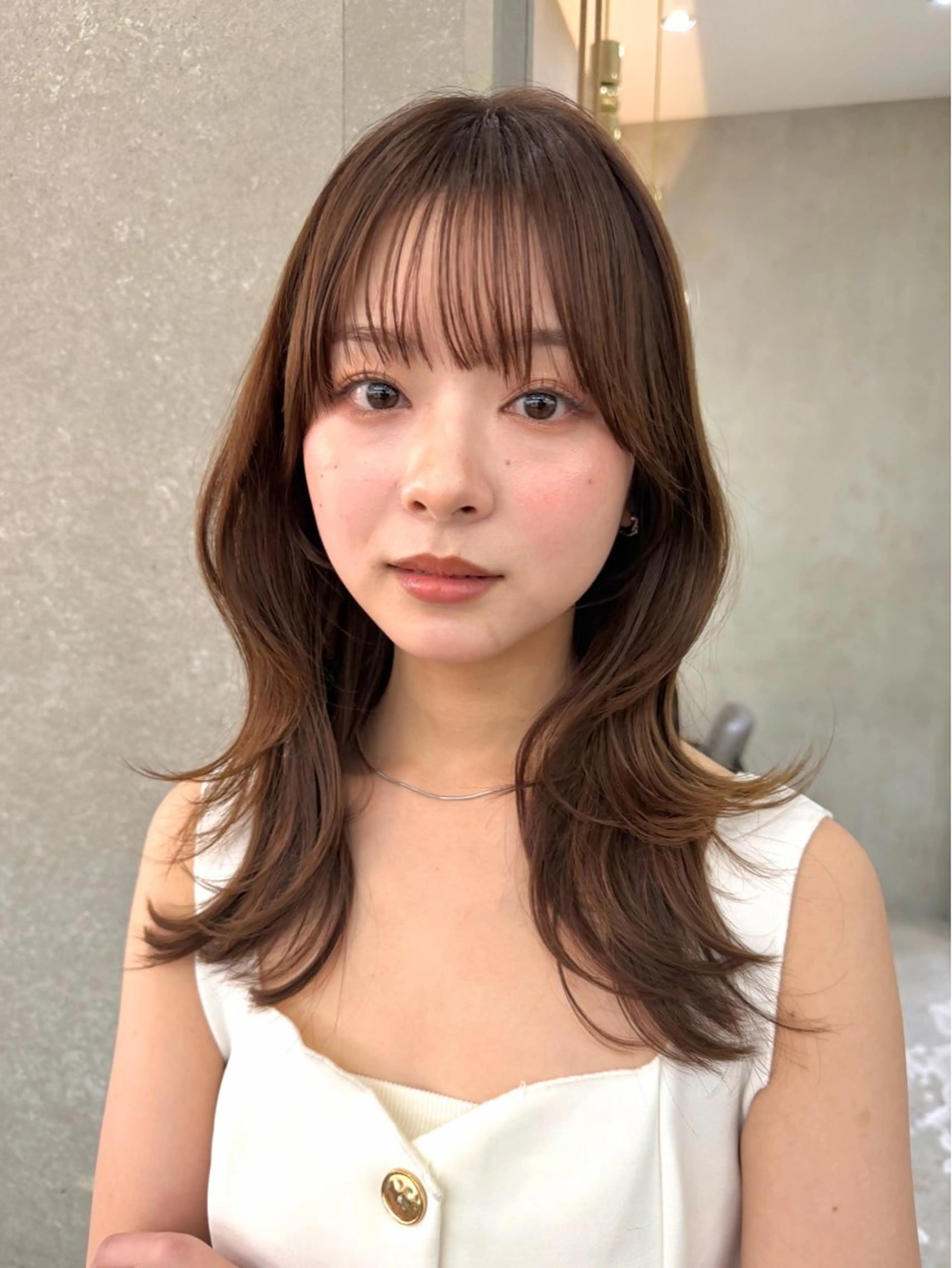 セミロング カラー 韓国風ヘア レイヤーカット カット ヘアカラー トリートメント 巻ける縮毛矯正✨ ボブ/ショートともきのヘアスタイル
