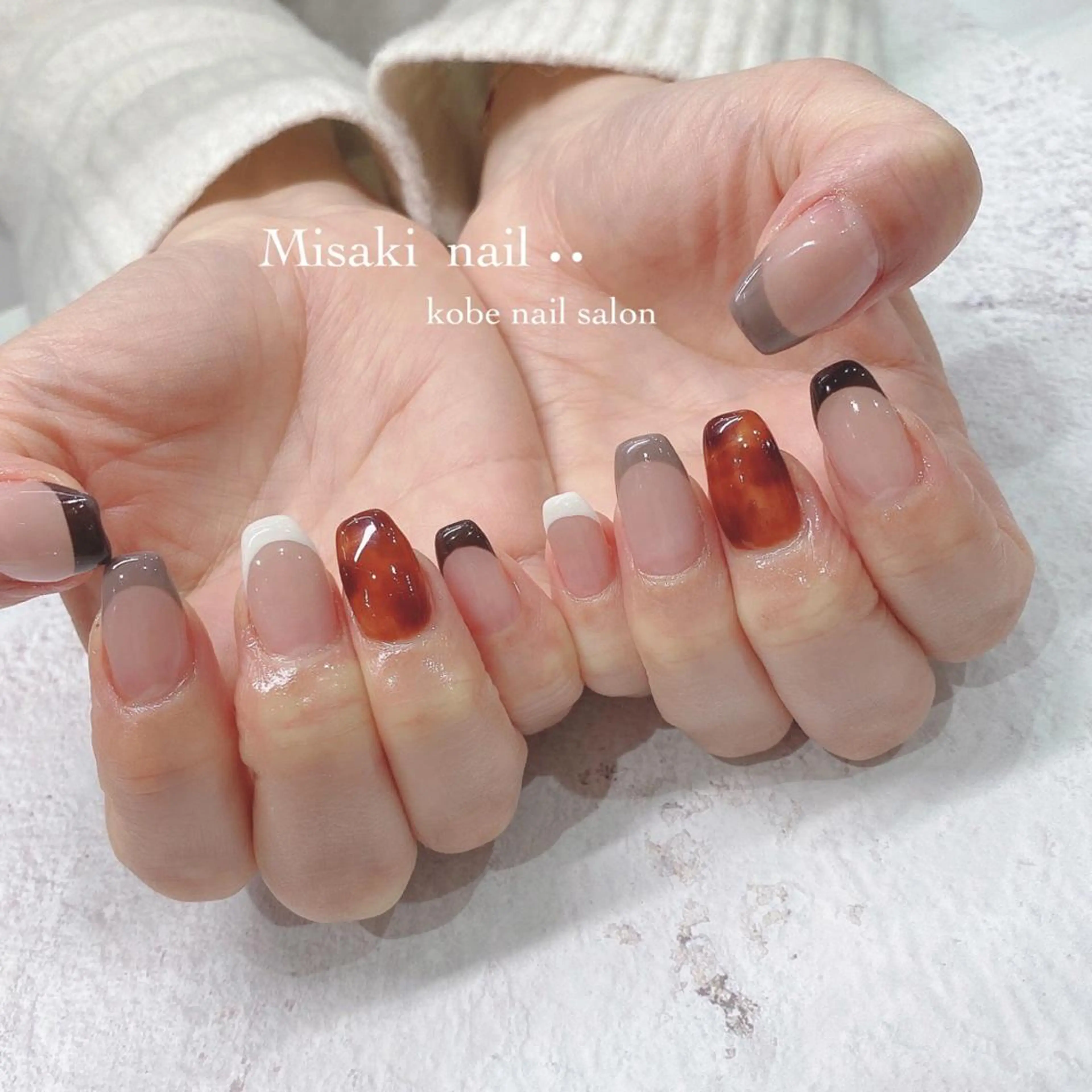 ネイル 韓国ネイル ワンホンネイル ハンドネイル nailsalon miinailsのネイルデザイン