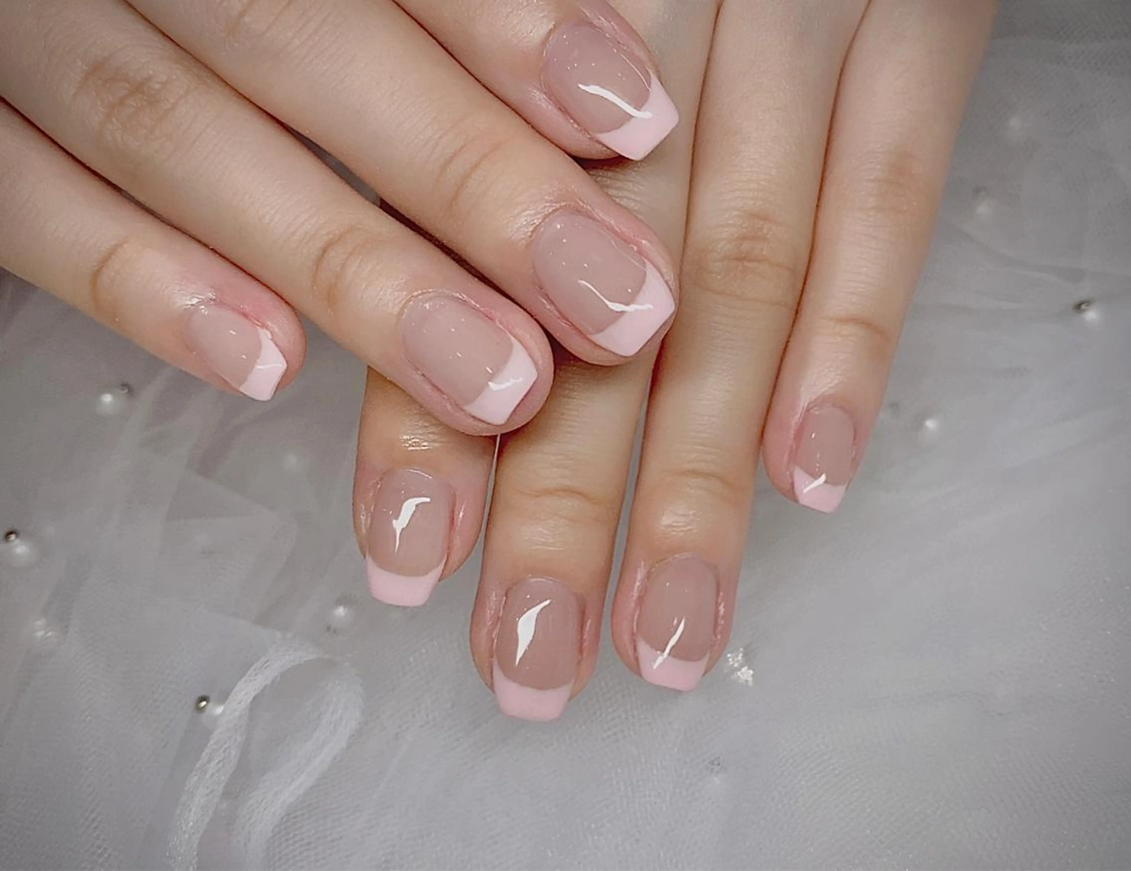 ネイル I-nailロング /ワンホン/キラキラのネイルデザイン