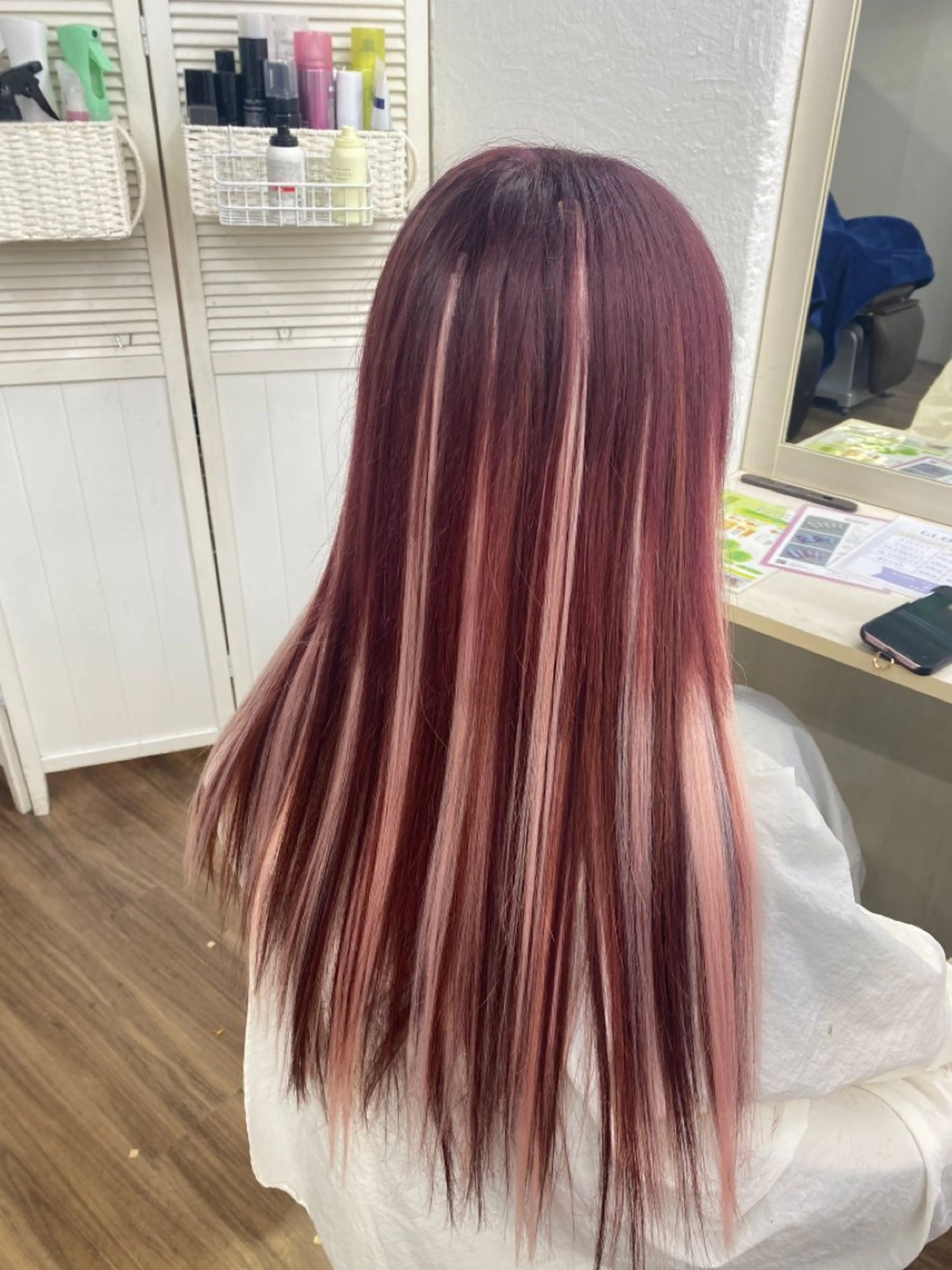 ロング ヘアカラー トリートメント エクステ GLOSS 心斎橋 山上のヘアスタイル