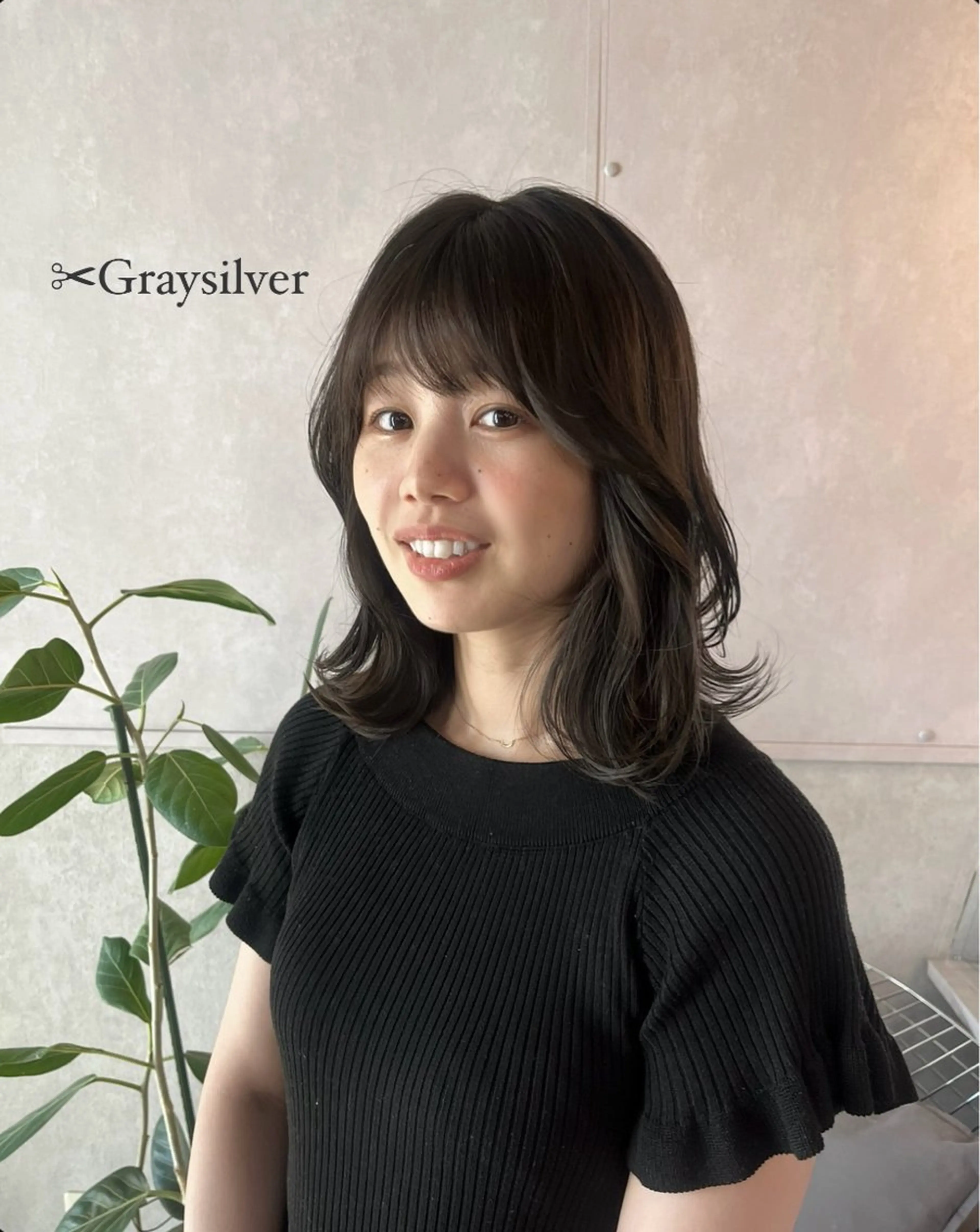 ミディアム ヘアカラー トリートメント ヘアセット ere 代々木公園所属・みほ/ニュアンス/ モード/艶カラーのヘアスタイル