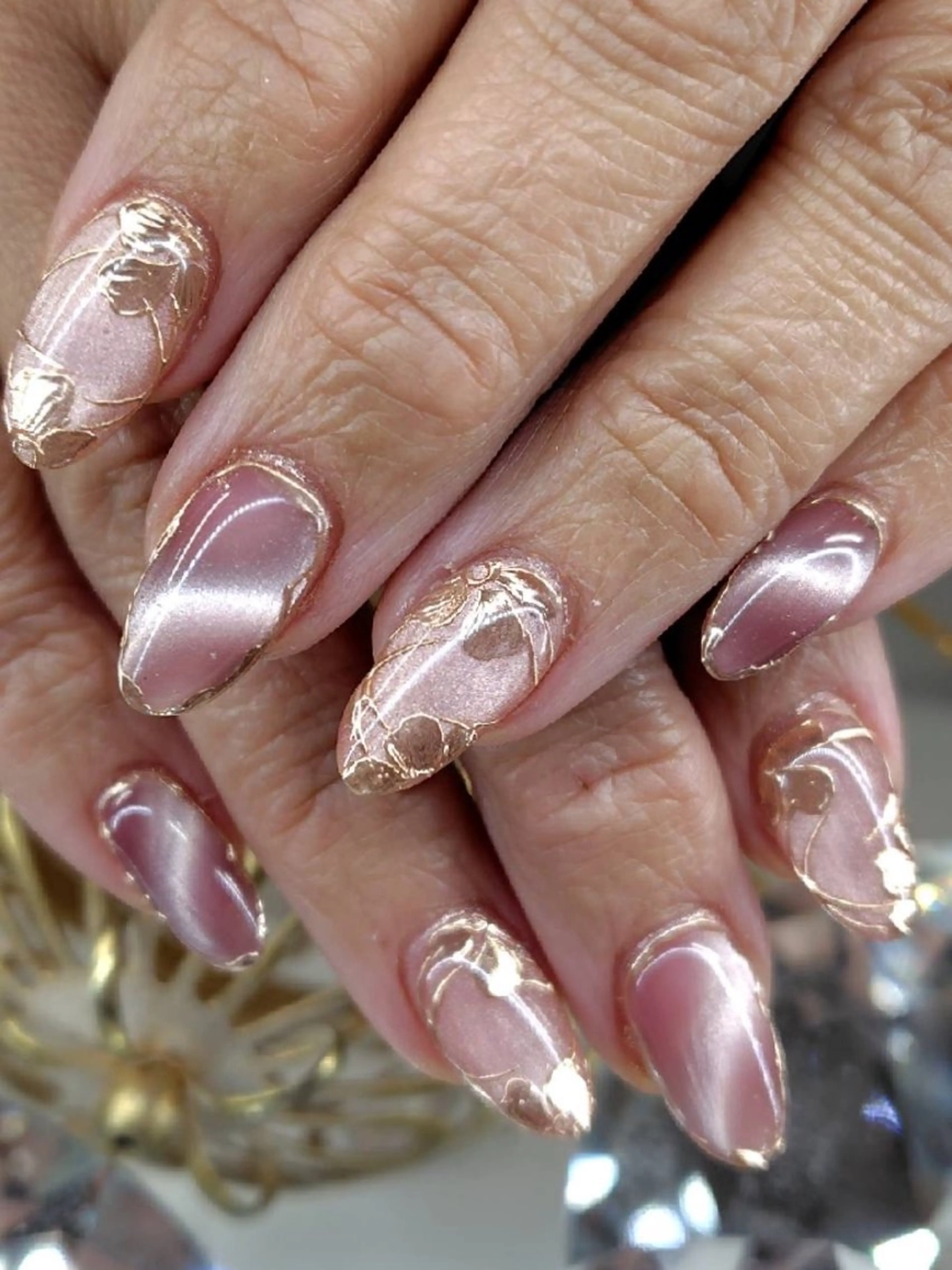 ネイル アートネイル マグネットネイル ミラーネイル My Nail Yukaのネイルデザイン