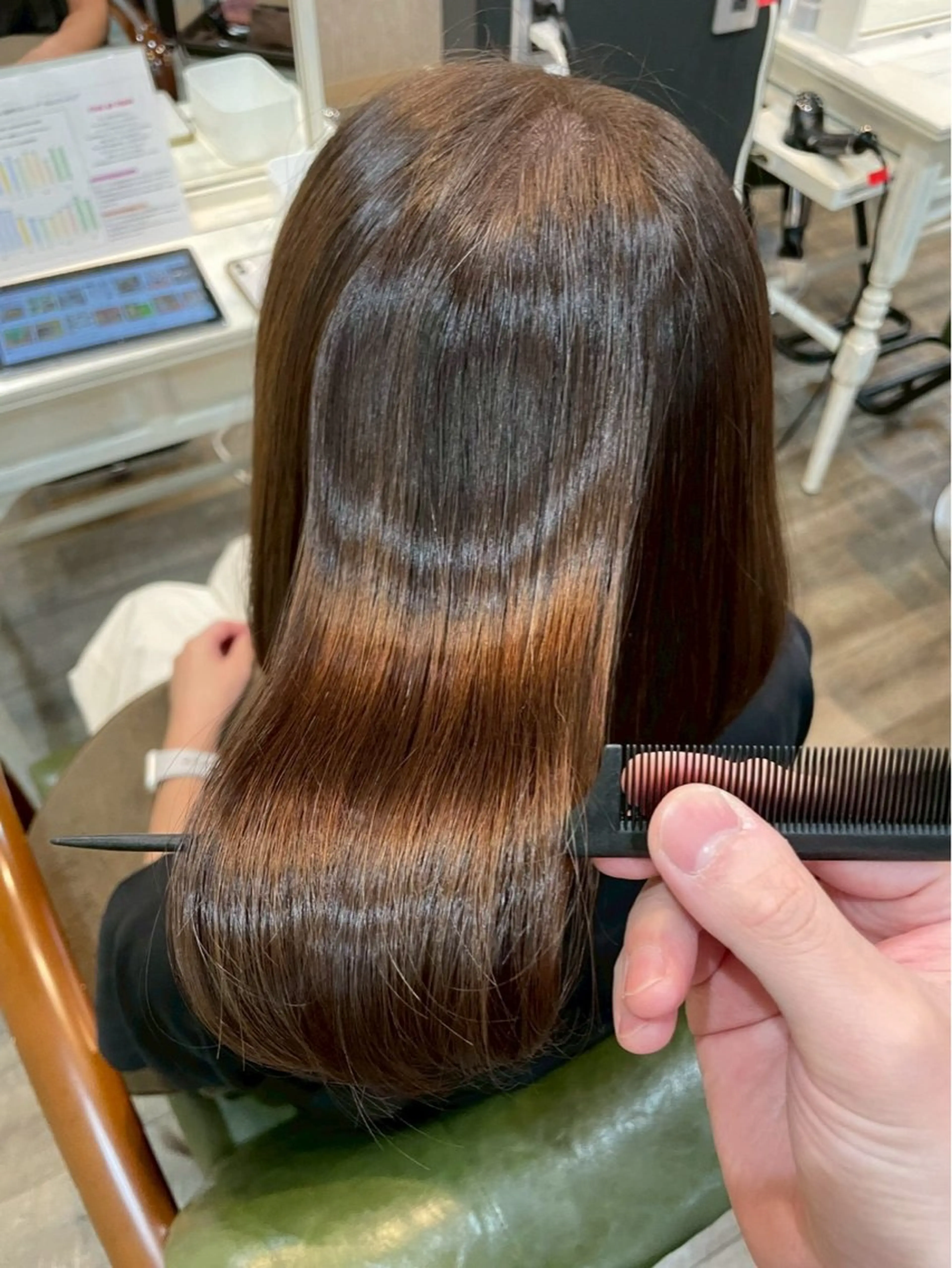 ロング 縮毛矯正 Lucca Lance所属・岩間 渉のヘアスタイル