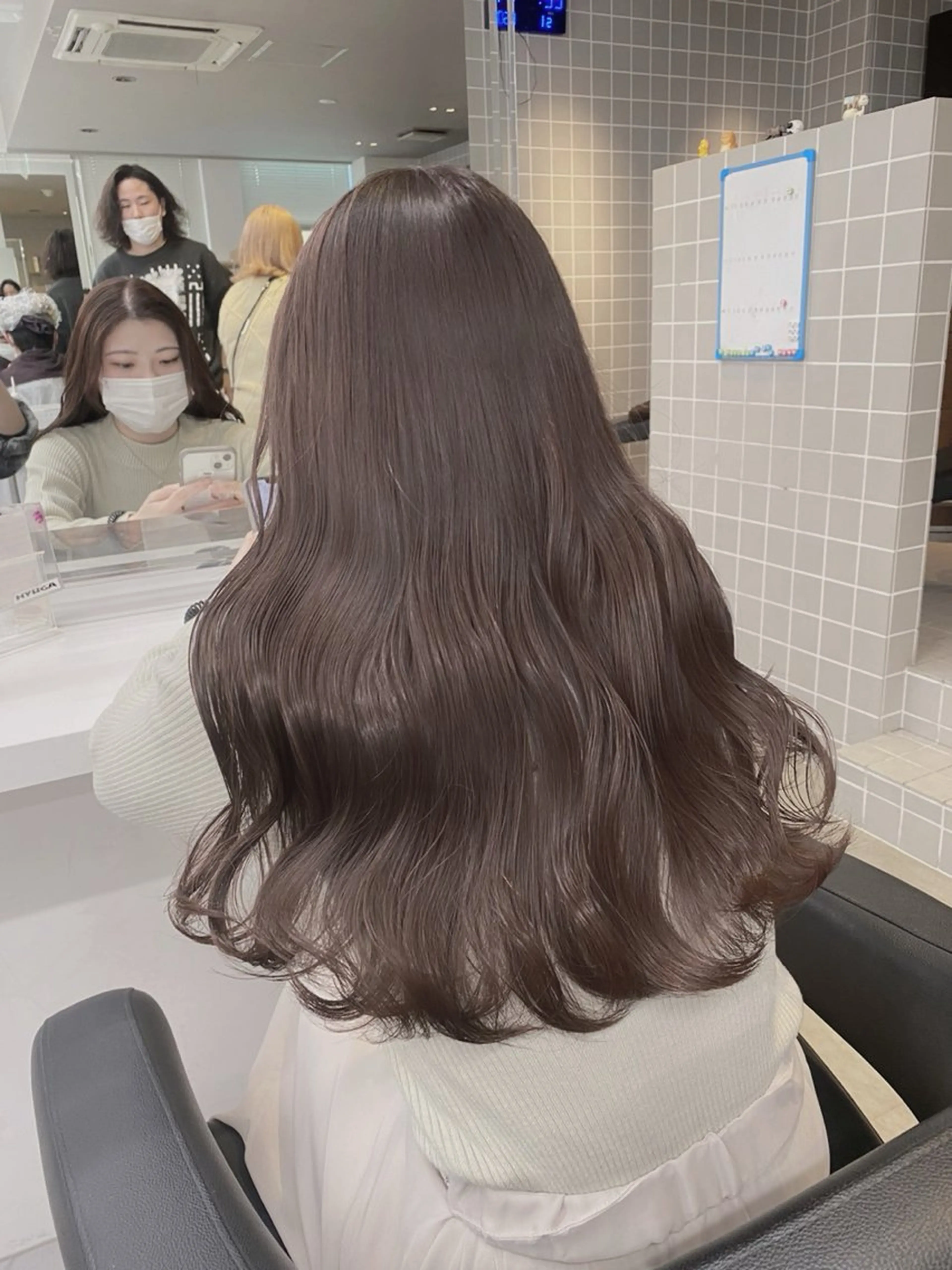 カラー ブラウンカラー ヘアカラー トリートメント ブリーチ縮毛矯正加藤 赤み無し透明感ヘアのヘアスタイル