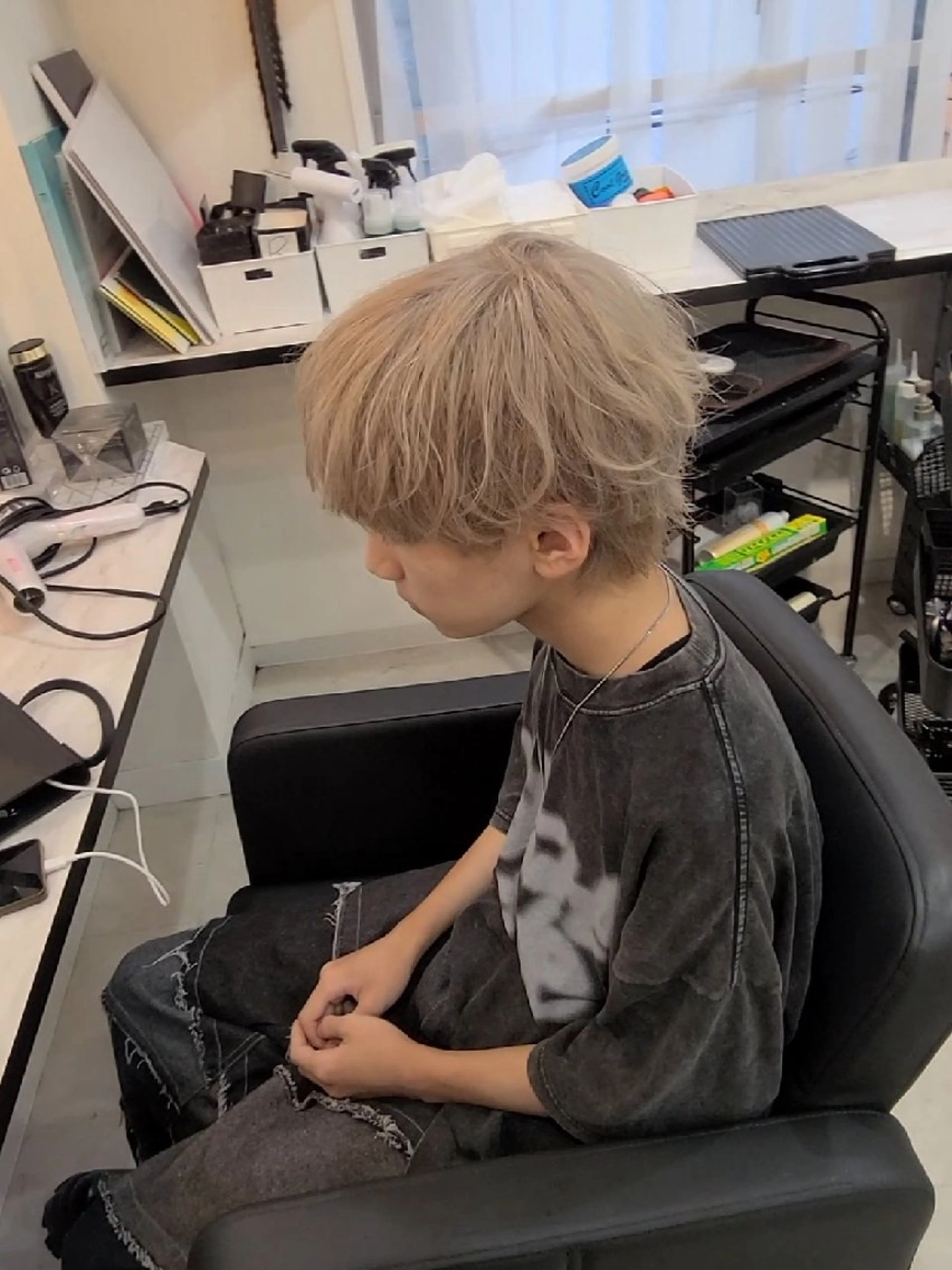 メンズ カラー ミディアム カット ヘアカラー ヘアセット LEN名古屋/パーマ 海外ヘア/メンズ特化のヘアスタイル