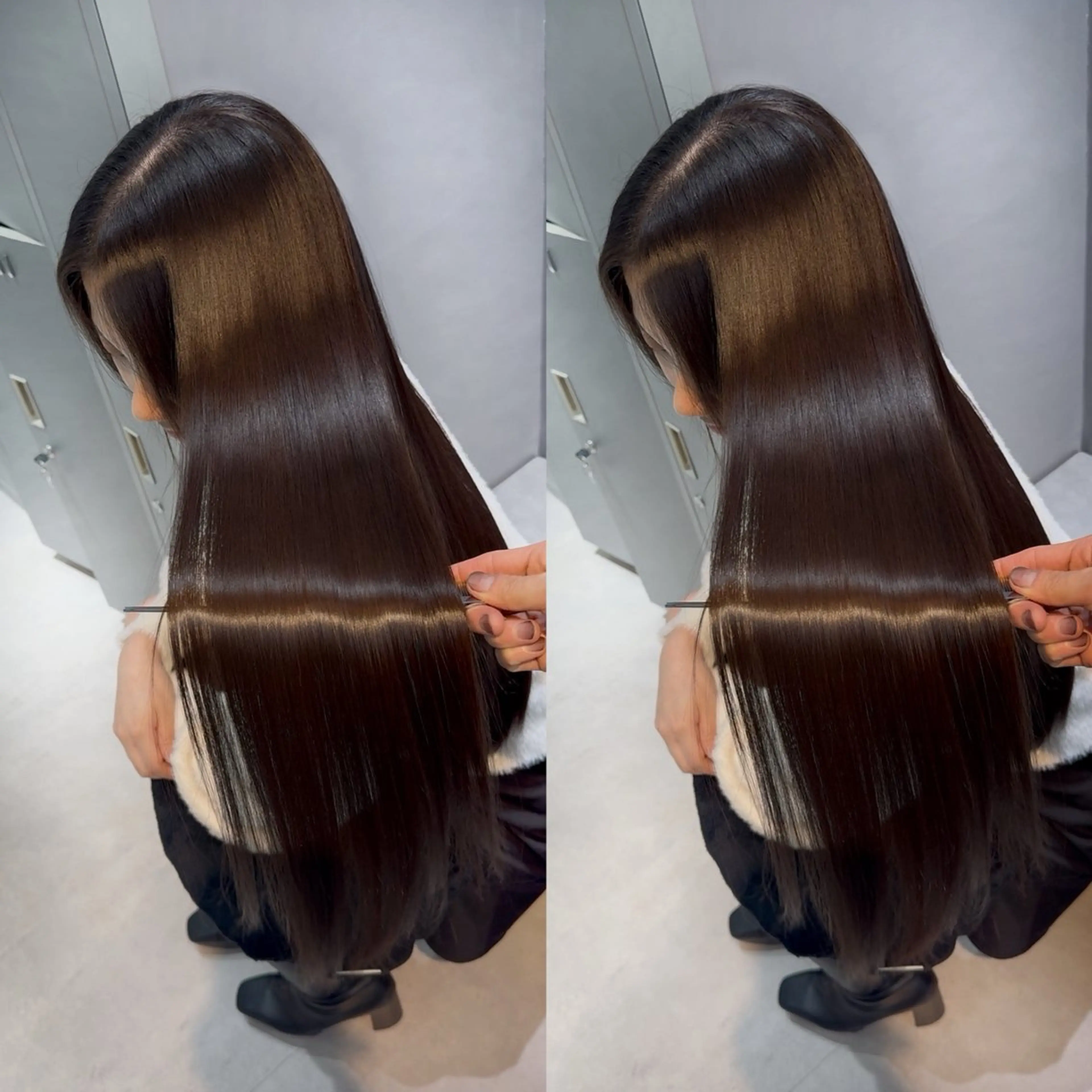 ロング カラー ブリーチ 透明感カラー 髪質改善 韓国風ヘア 似合わせカット カット ヘアカラー 縮毛矯正 トリートメント 新宿/髪質改善支持率 No.1💍yasuのヘアスタイル