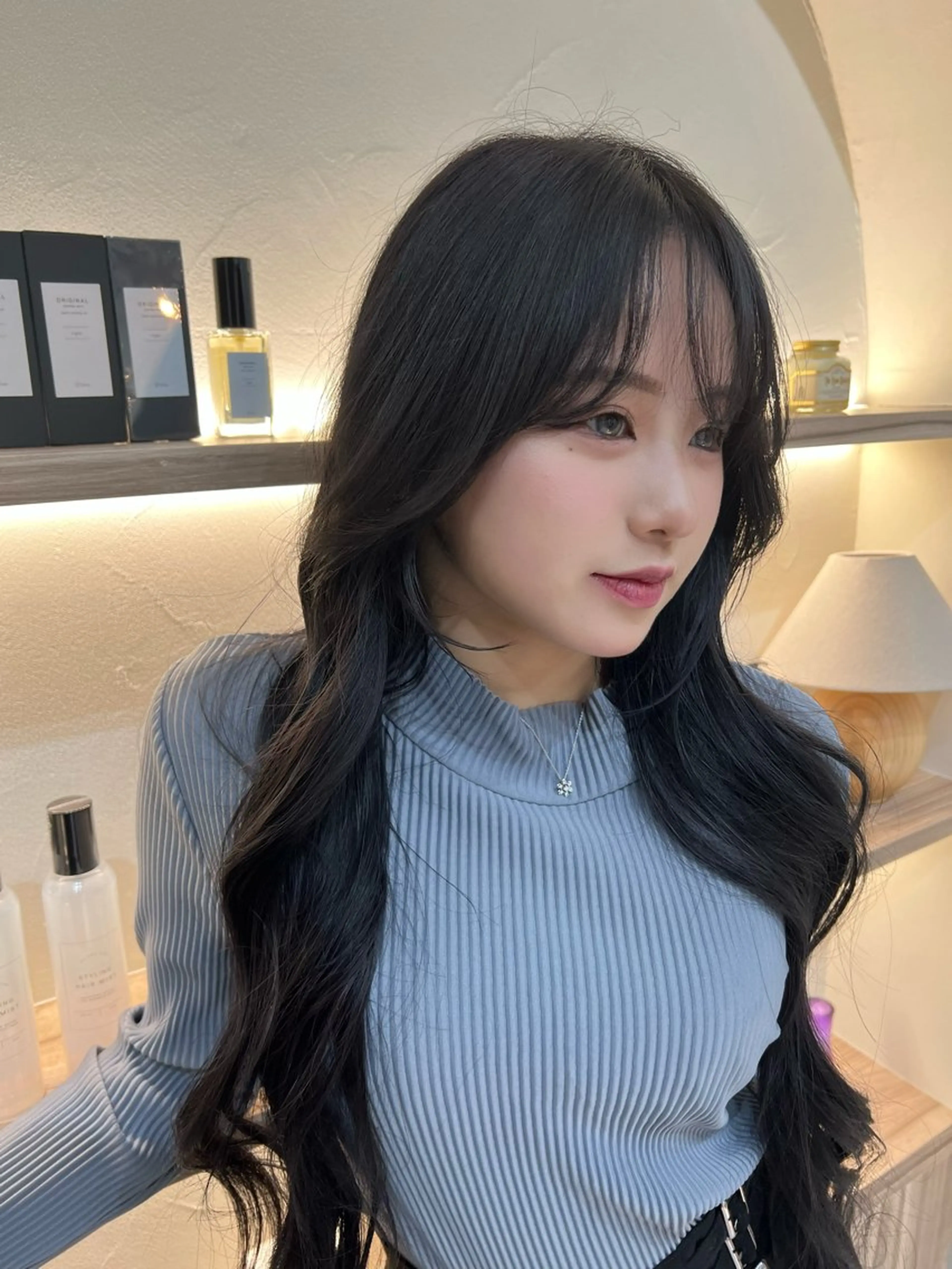 ロング カット ヘアカラー トリートメント 韓国ヘア🩶侑矢 艶髪透明感/福岡のヘアスタイル