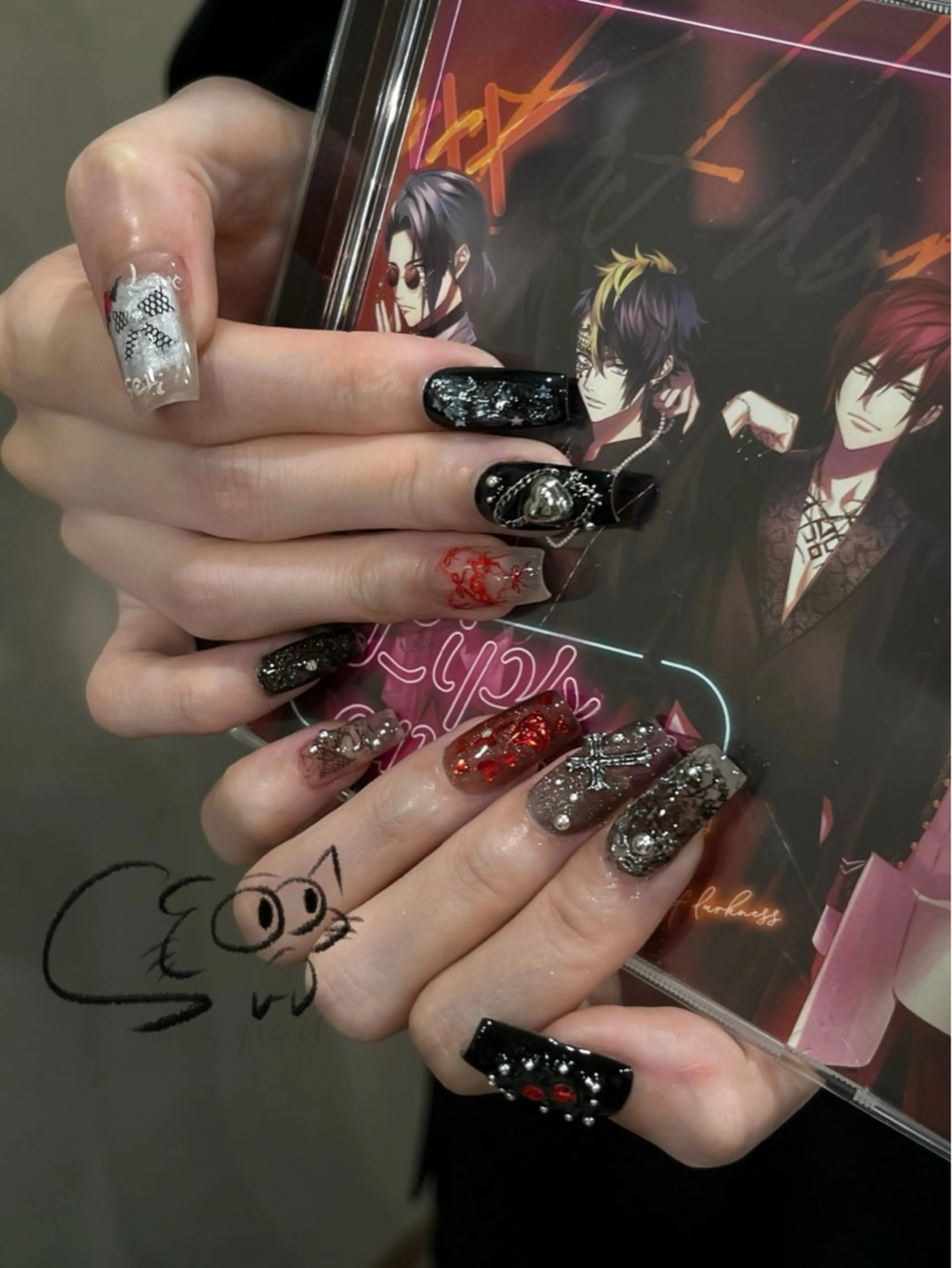 ネイル チークネイル フレンチネイル グラデーション マグネットネイル ワンカラーネイル S.nail _のネイルデザイン