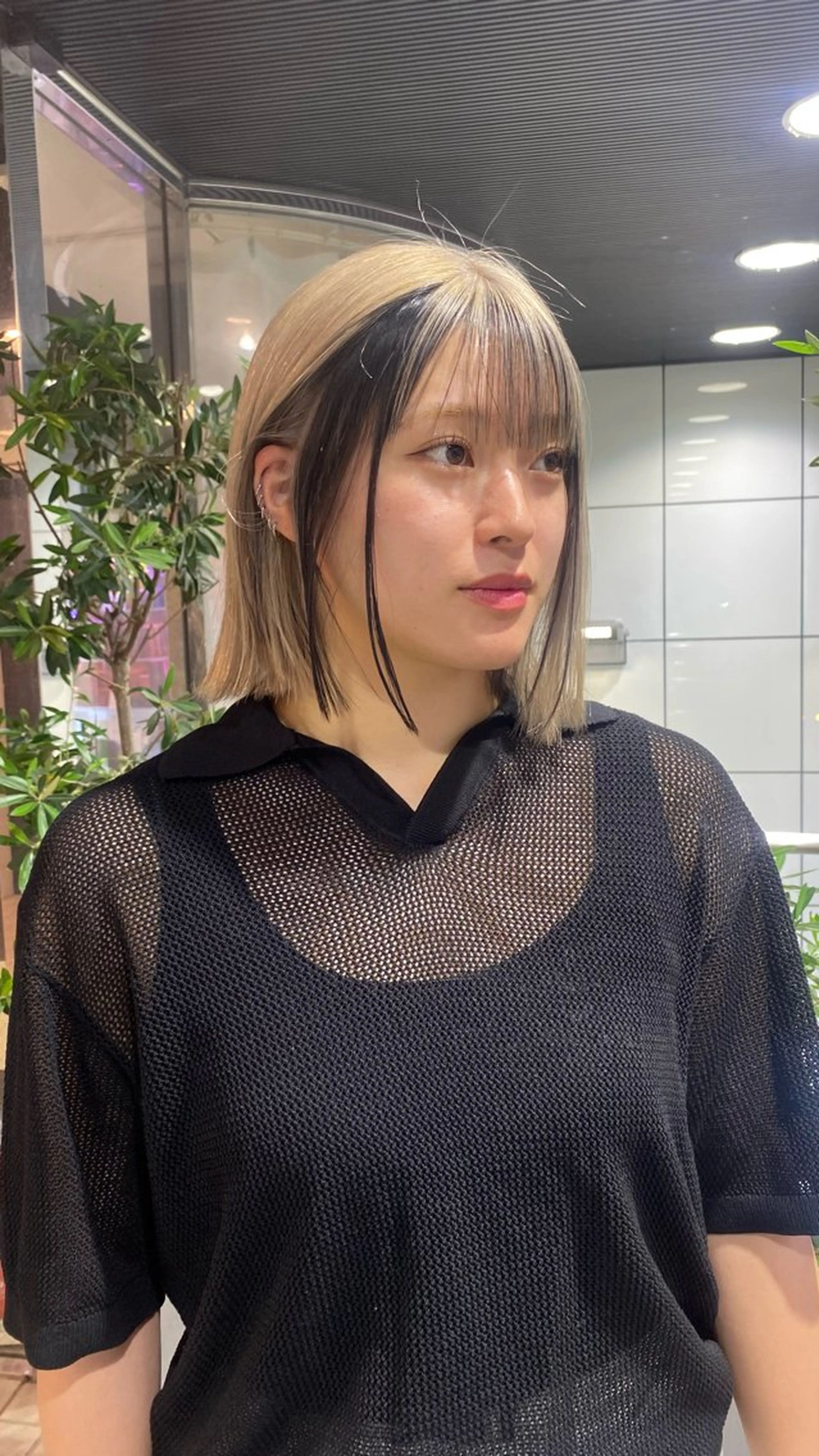 ミディアム カラー ミディアムパーマ ブリーチ ケアブリーチ デザインカラー ダブルカラー designcolo r/似合わせNOKAのヘアスタイル