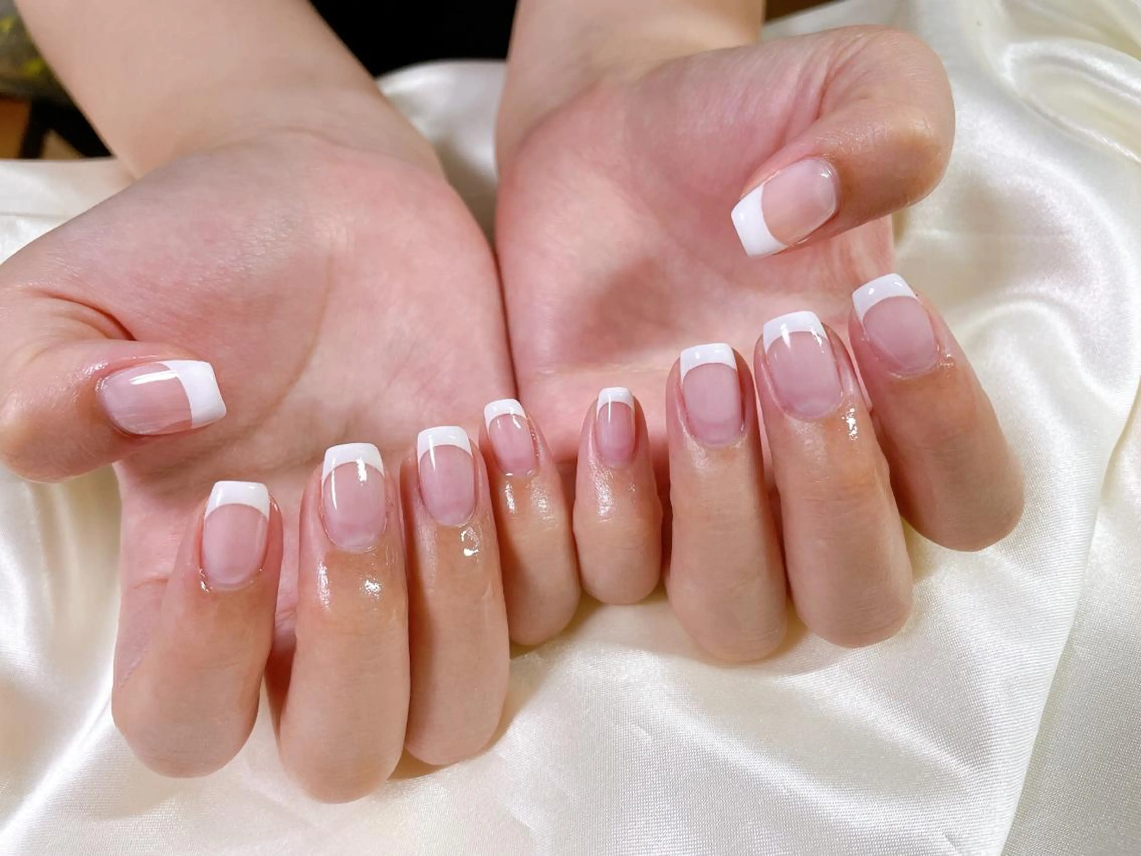 ネイル フレンチネイル スクエアネイル kikinail 溝の口のネイルデザイン