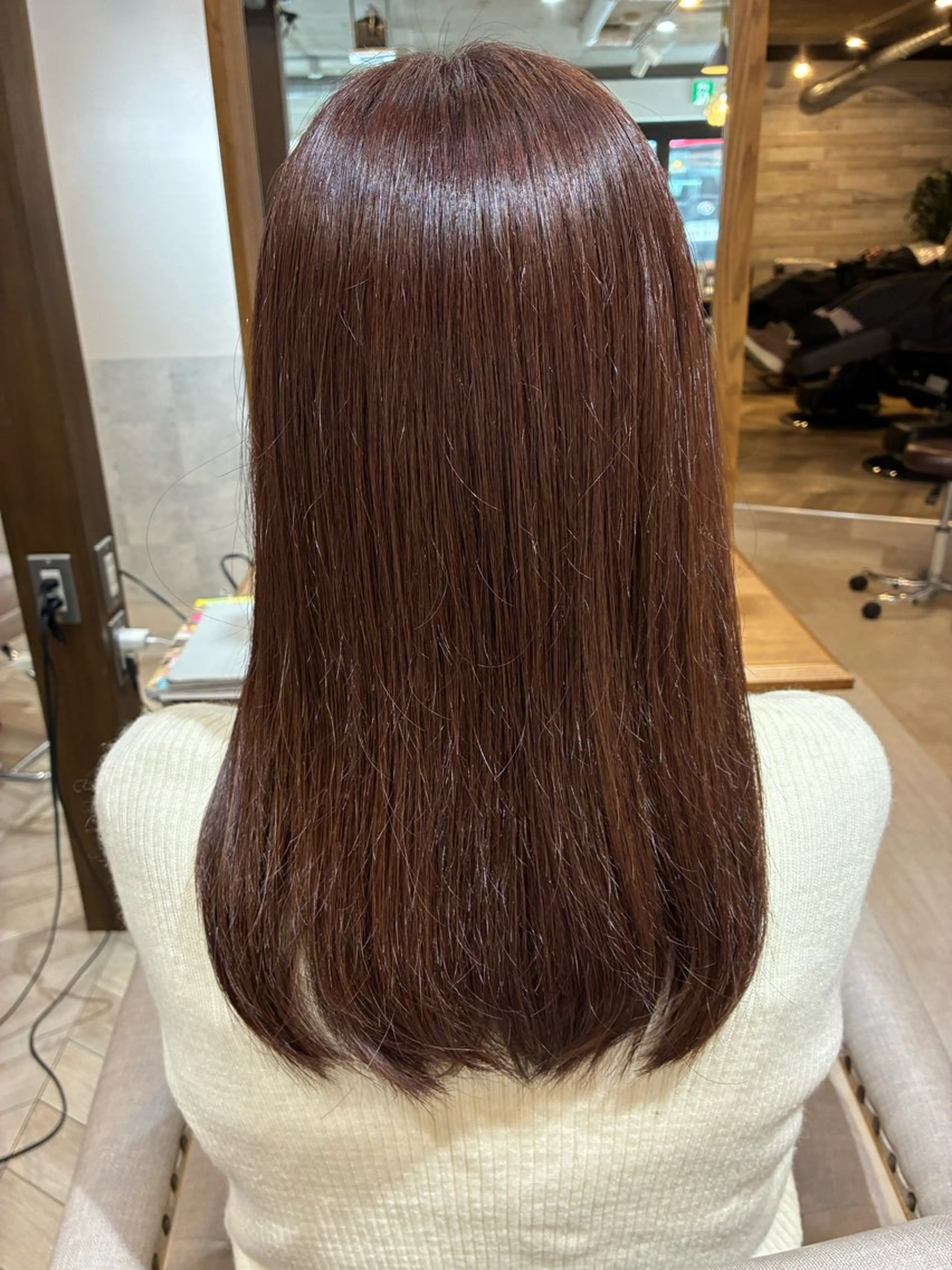 カラー ブラウンカラー ピンクカラー ヘアカラー トリートメント __ maria__のヘアスタイル