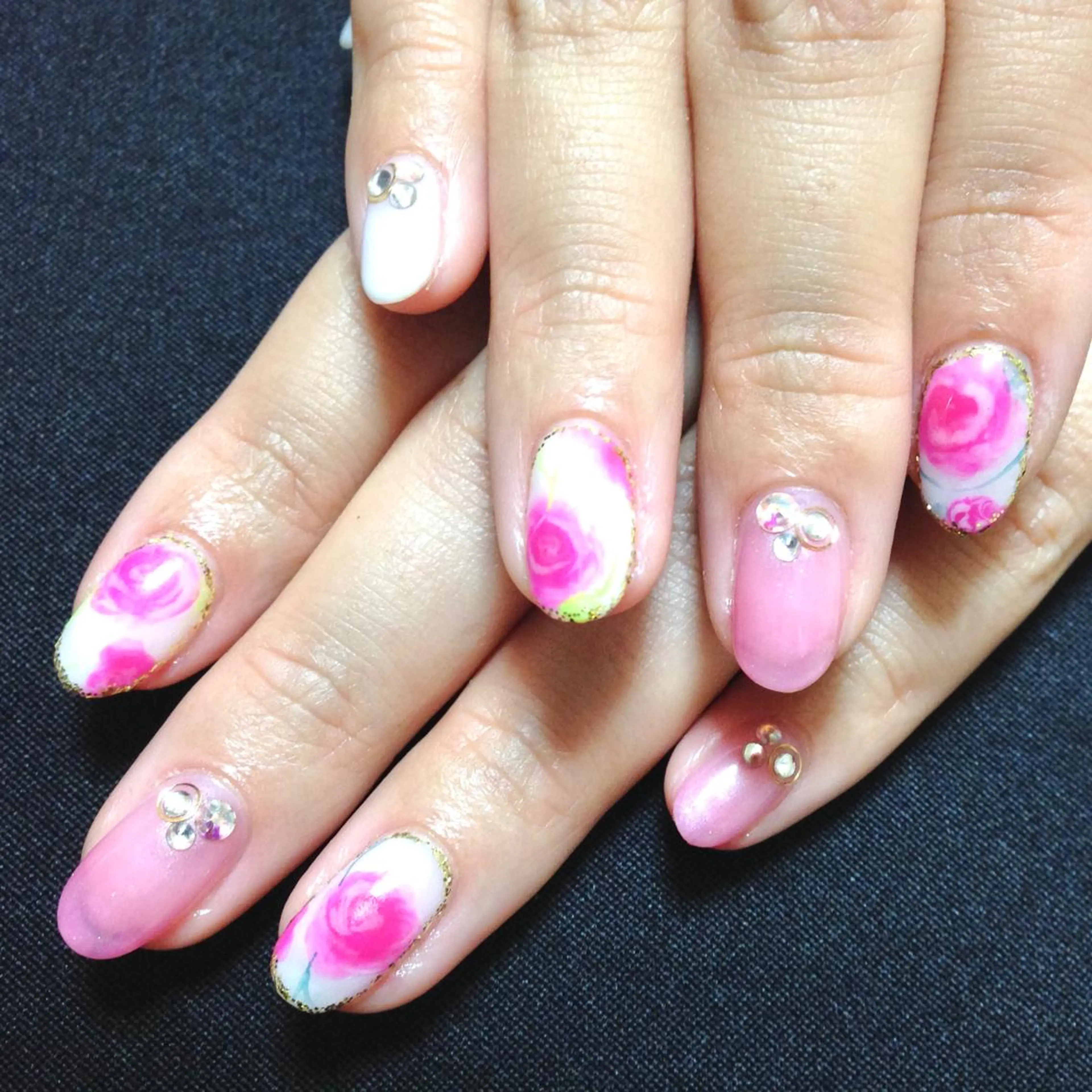 ネイル アートネイル ワンカラーネイル ハンドネイル ステラ marikominoのネイルデザイン