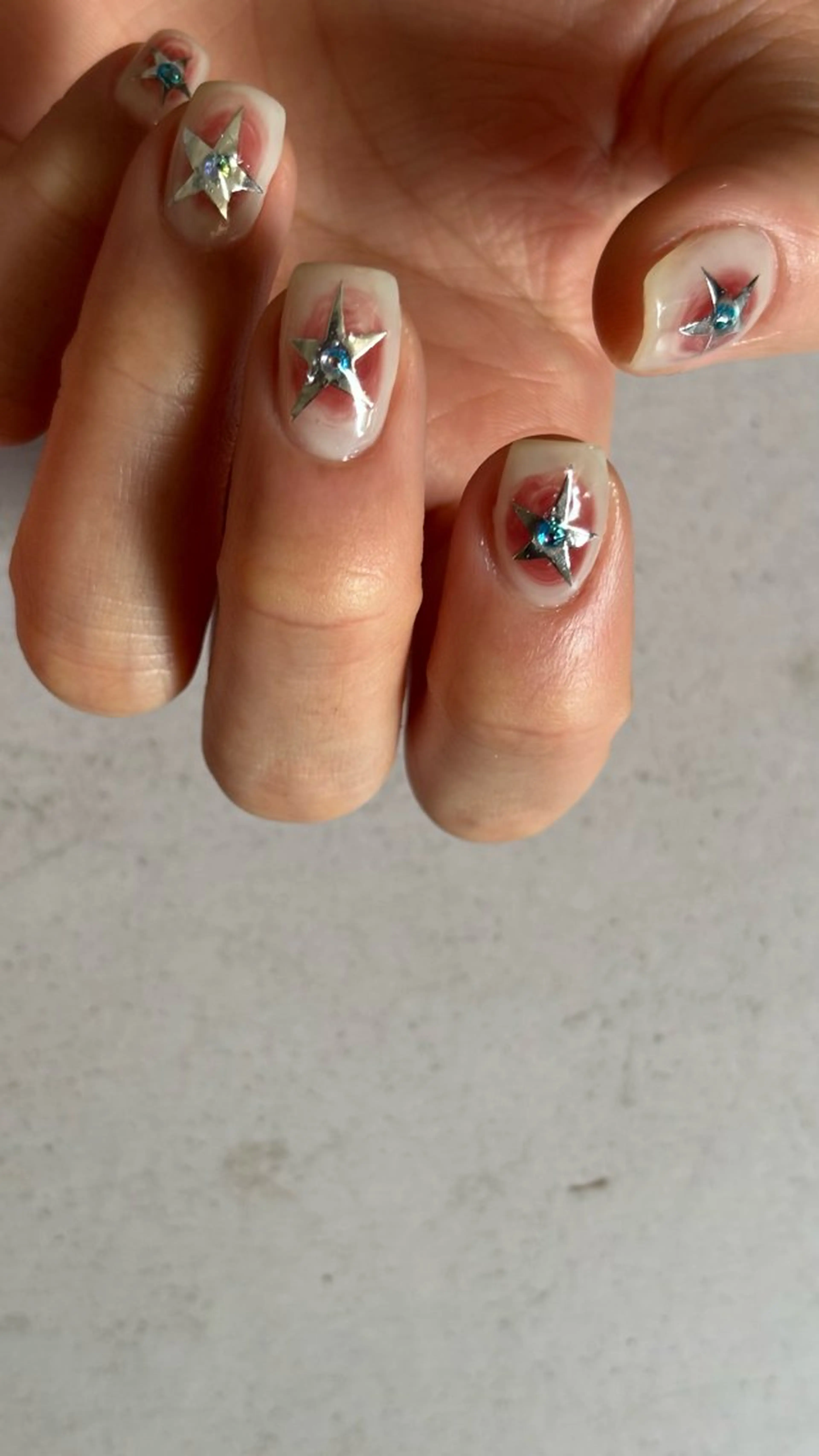 ネイル アートネイル オーロラネイル フットネイル ジェルネイル グラデーション fil nailのネイルデザイン