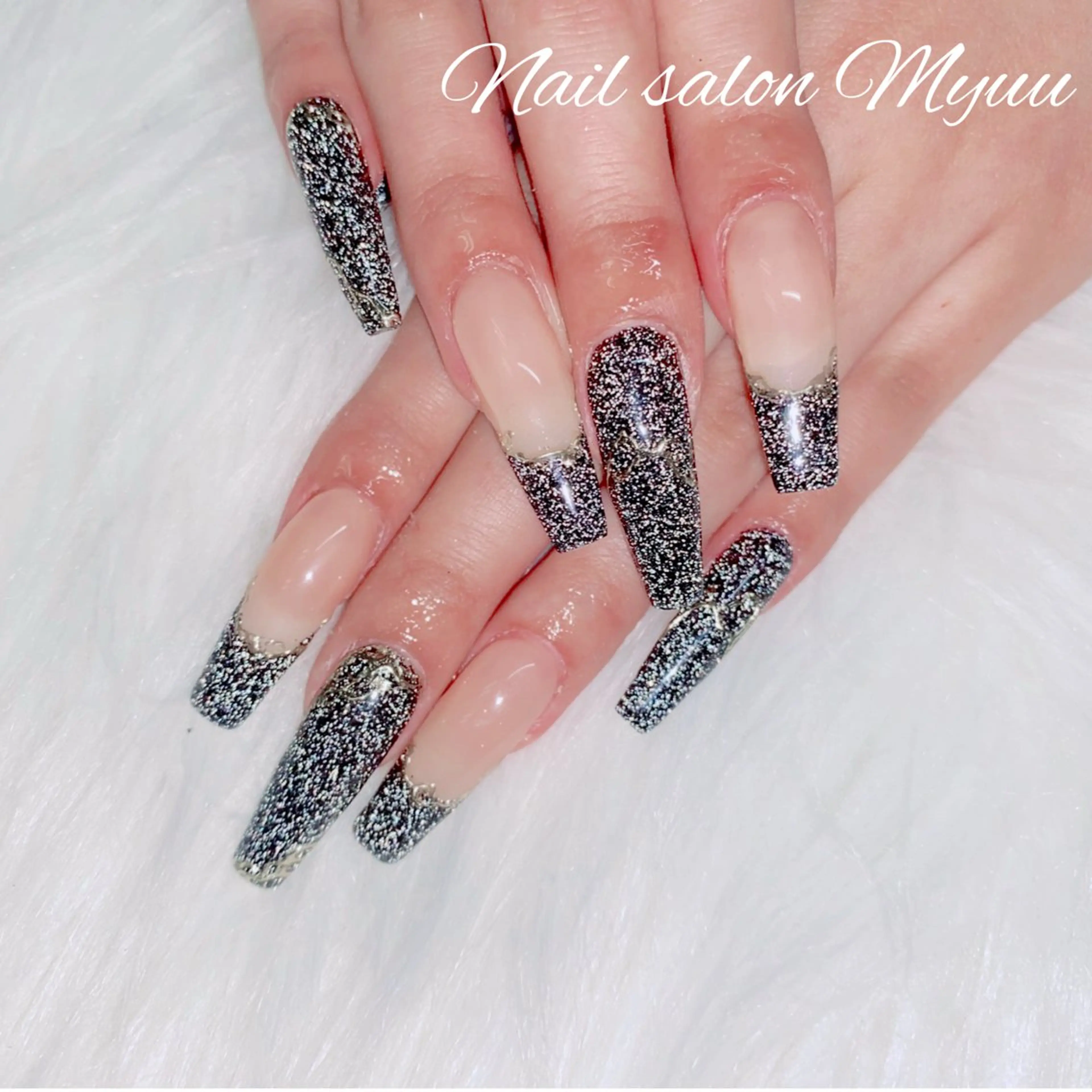 ネイル フラッシュネイル ジェルネイル ロングネイル 持ち込み スカルプネイル ハンドネイル Nailsalon Myuu笠原のネイルデザイン