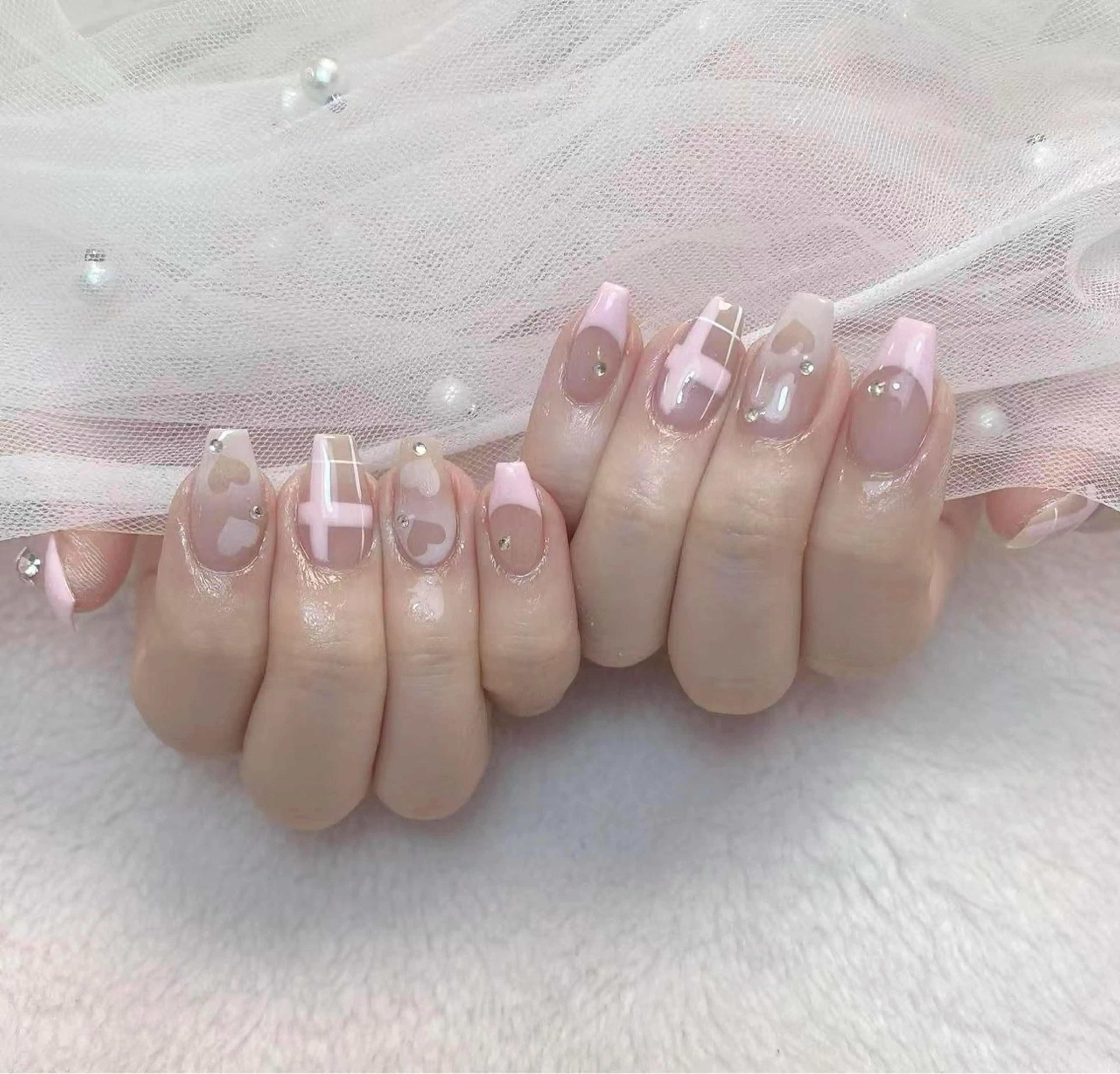 自爪持ち込みデザイン10本アート手描きなし(ケア込み1週間以内無料お直し)の写真