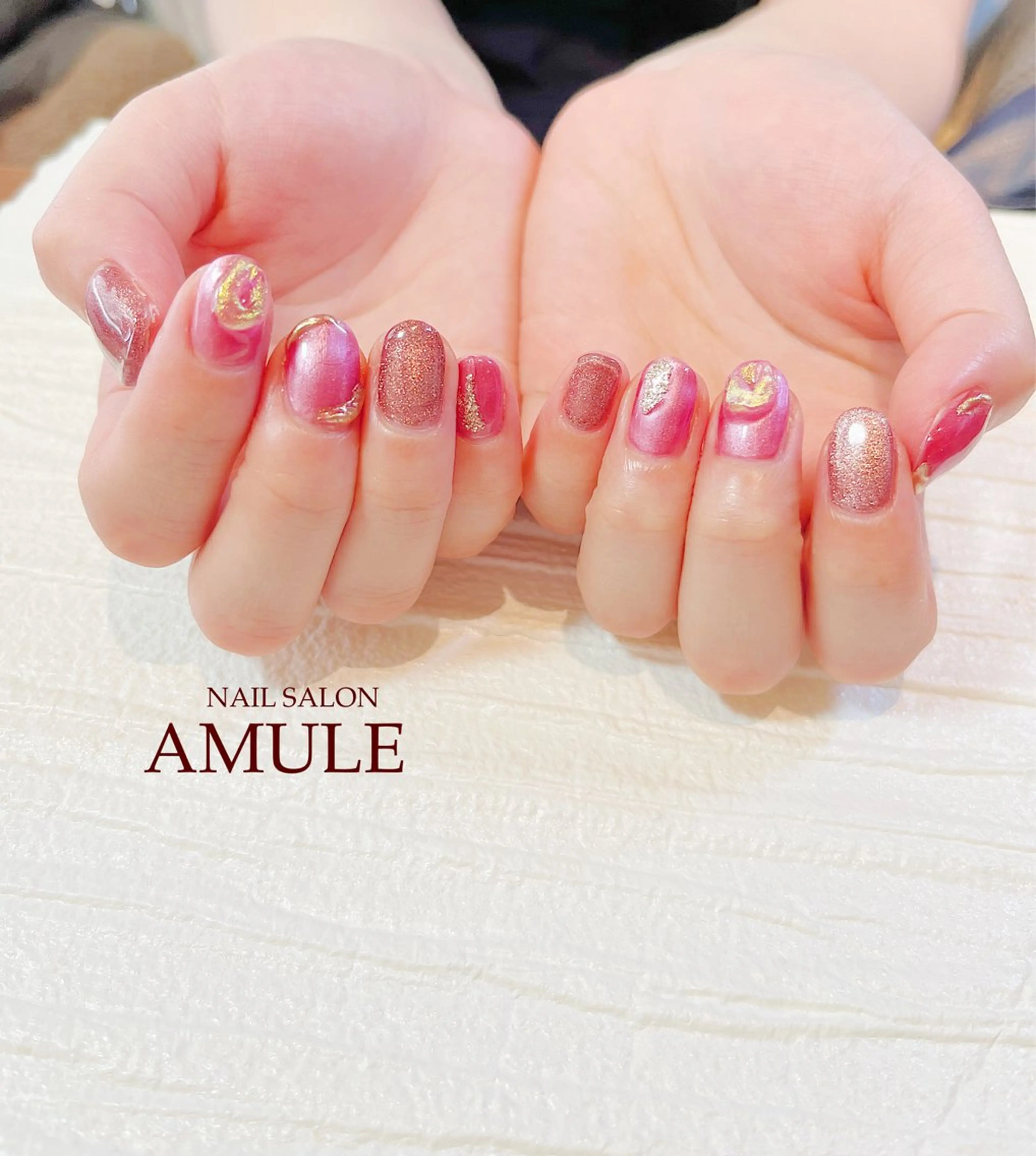 ネイル アートネイル ジェルネイル マグネットネイル ハンドネイル NAILSALON AMULEのネイルデザイン