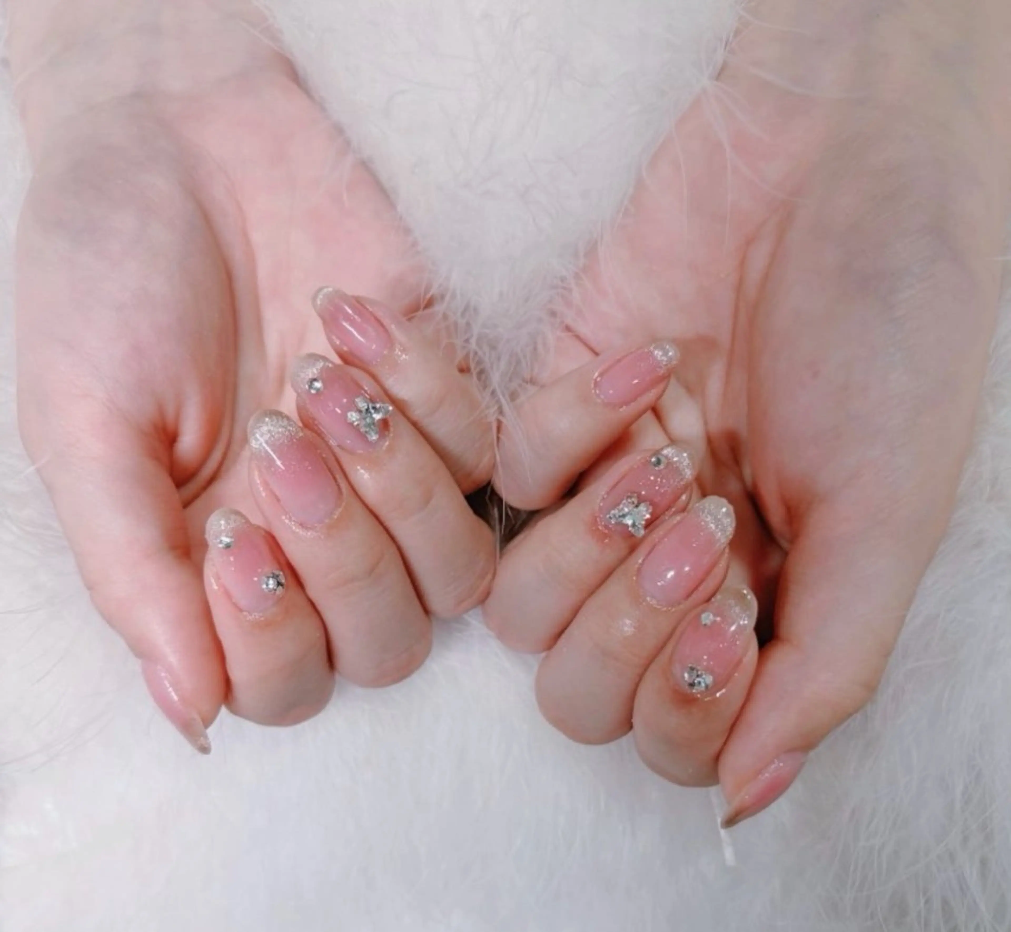 ネイル チークネイル 桜ネイル 長さ出し フットネイル フレンチネイル ビューティー ネイルのネイルデザイン