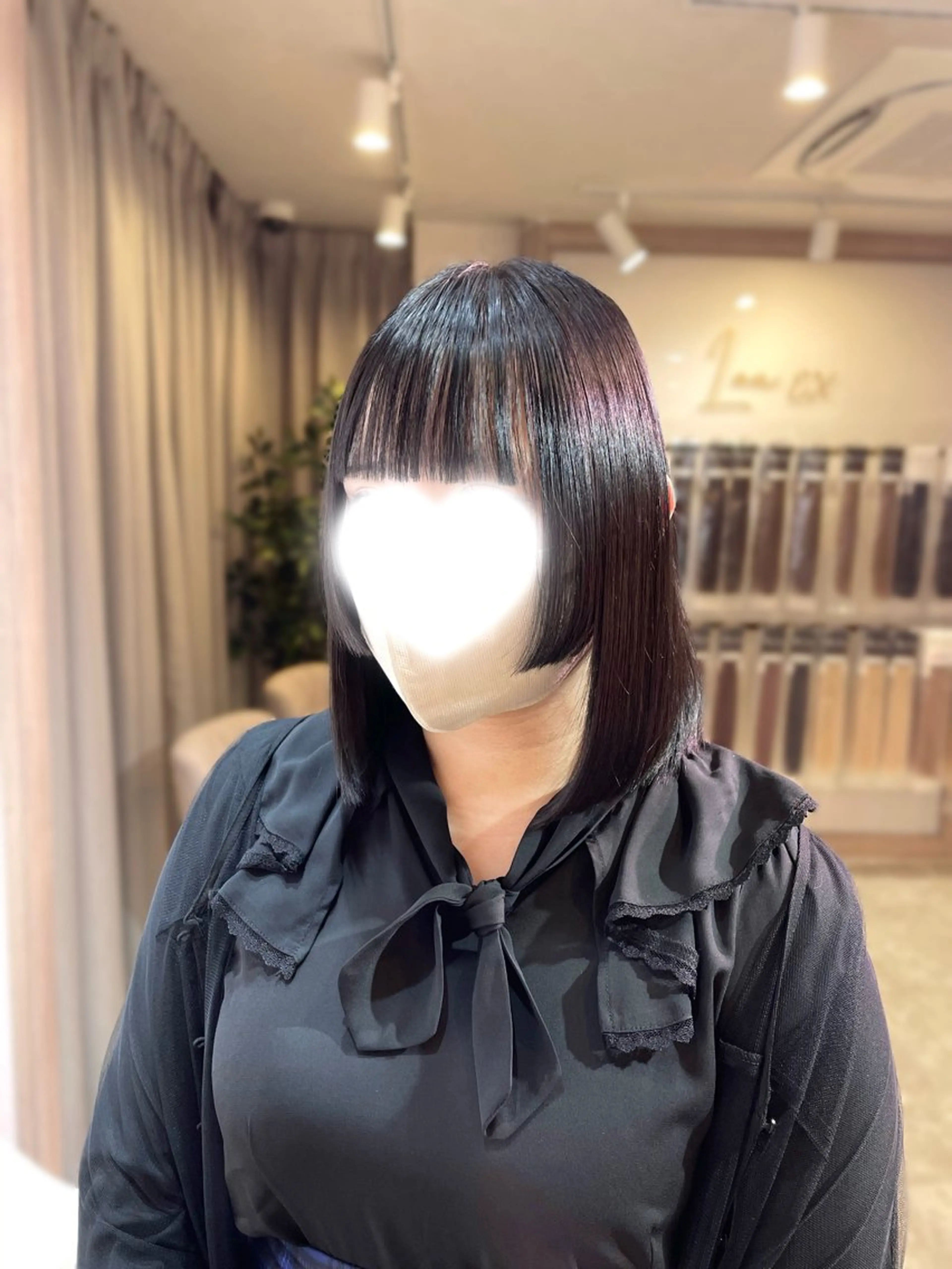 ミディアム 顔周りカット 姫カット 似合わせカット アンククロス🖤 わかなのヘアスタイル