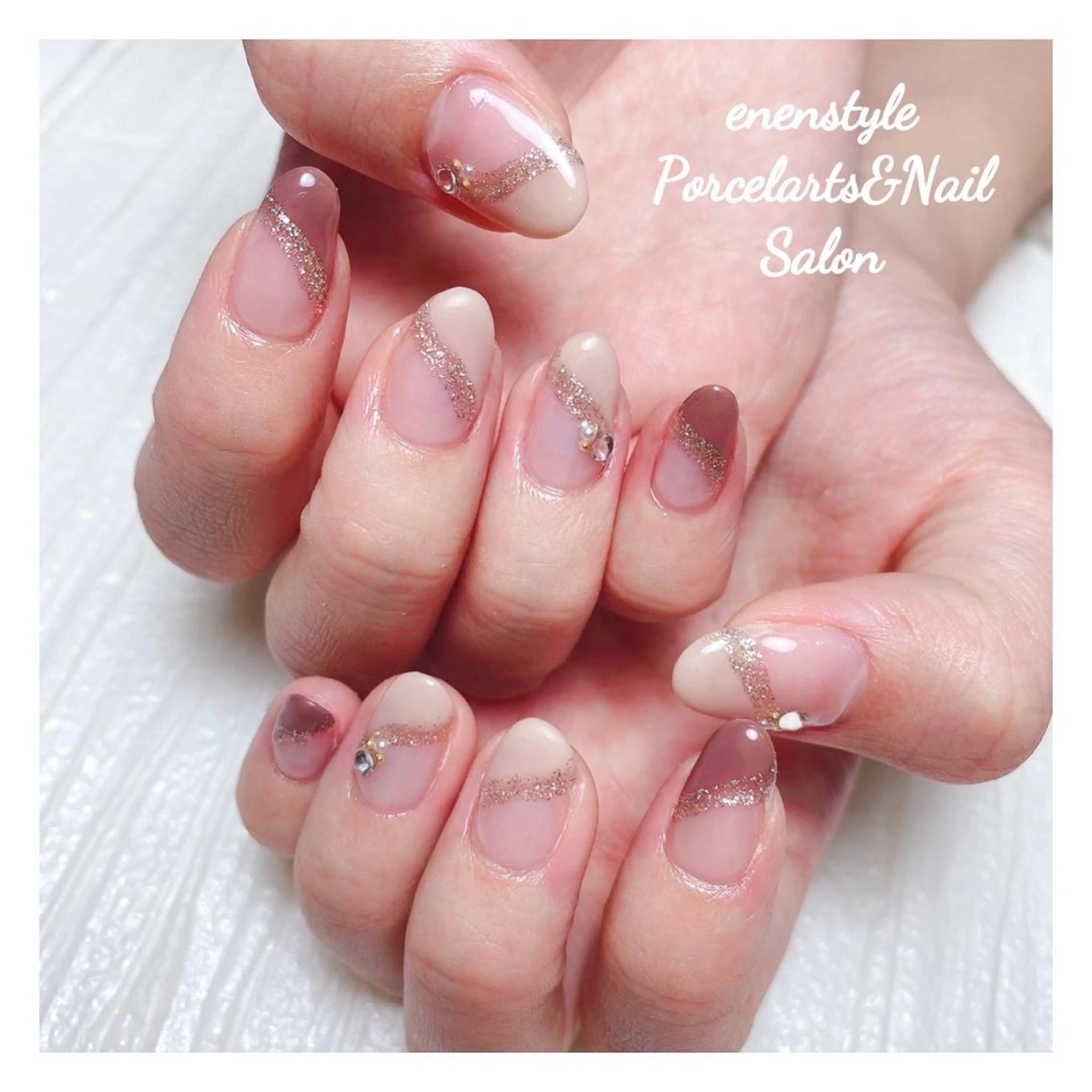 ミディアム ネイル 👑enen style👑のネイルデザイン