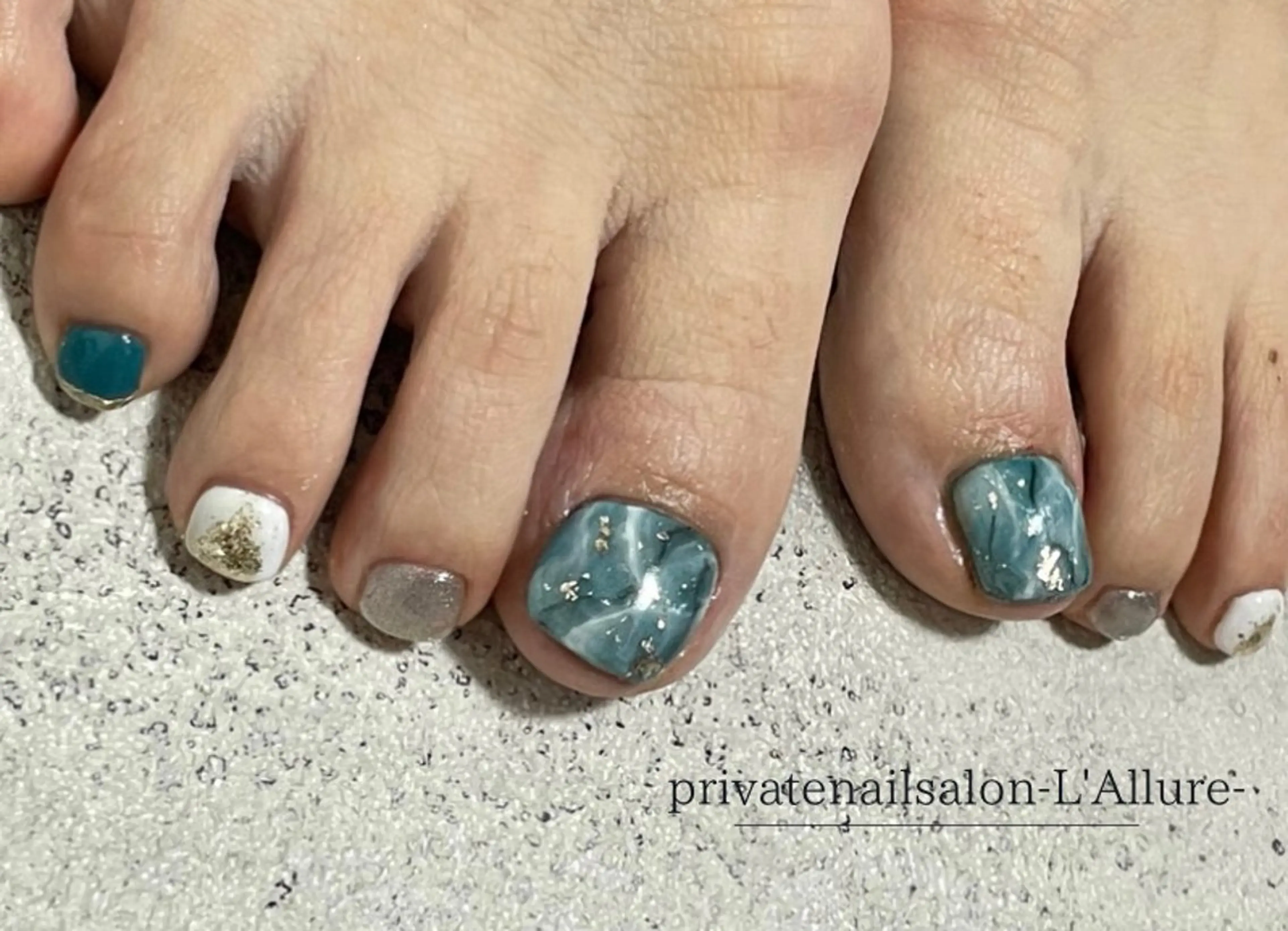 ネイル 大理石ネイル(マーブル) ハンドネイル nailsalon -L'Allure-のネイルデザイン