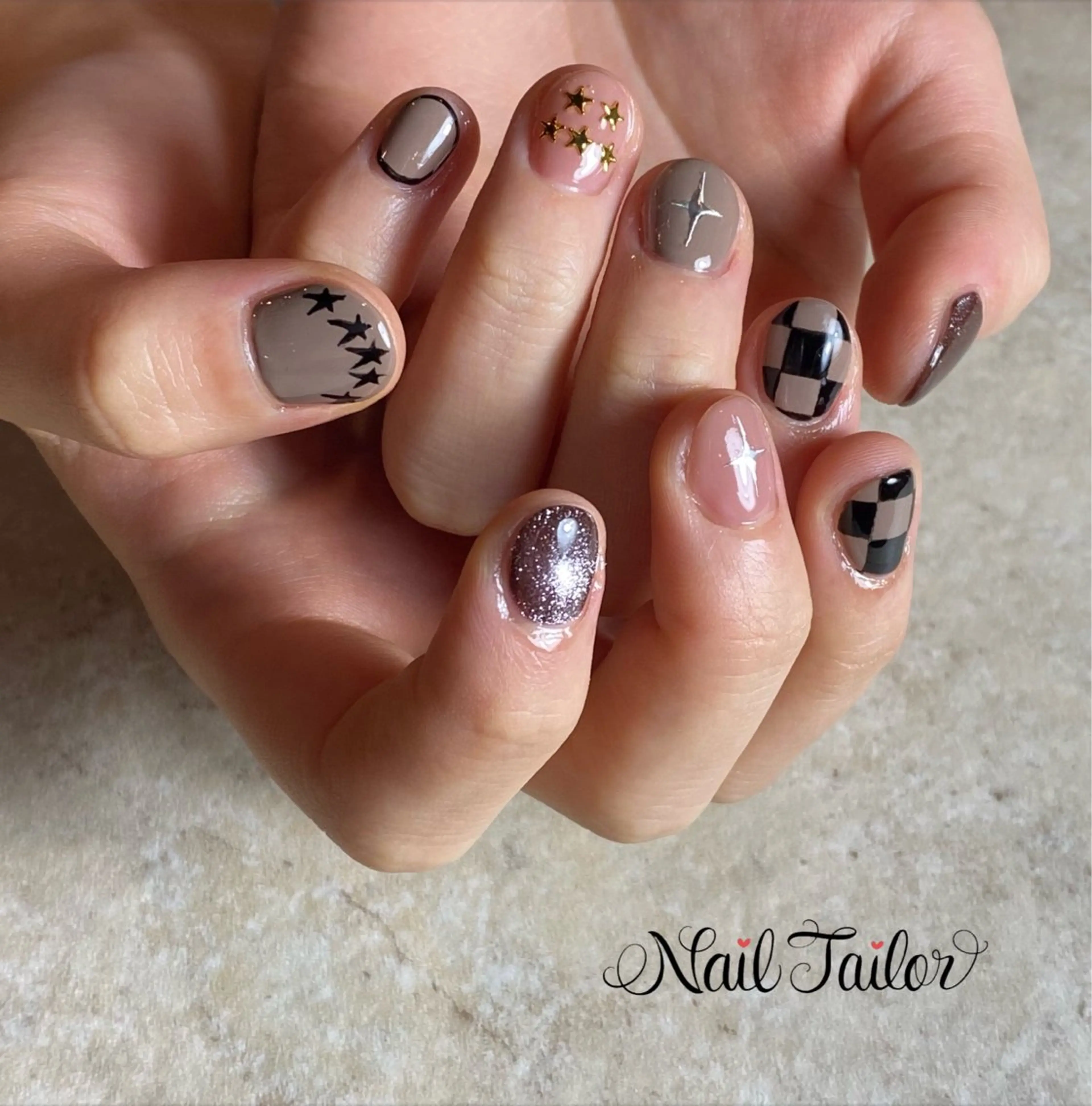 ネイル アートネイル 長さ出し ジェルネイル 韓国ネイル マグネットネイル ハンドネイル NailTailor ネイルテイラーのネイルデザイン