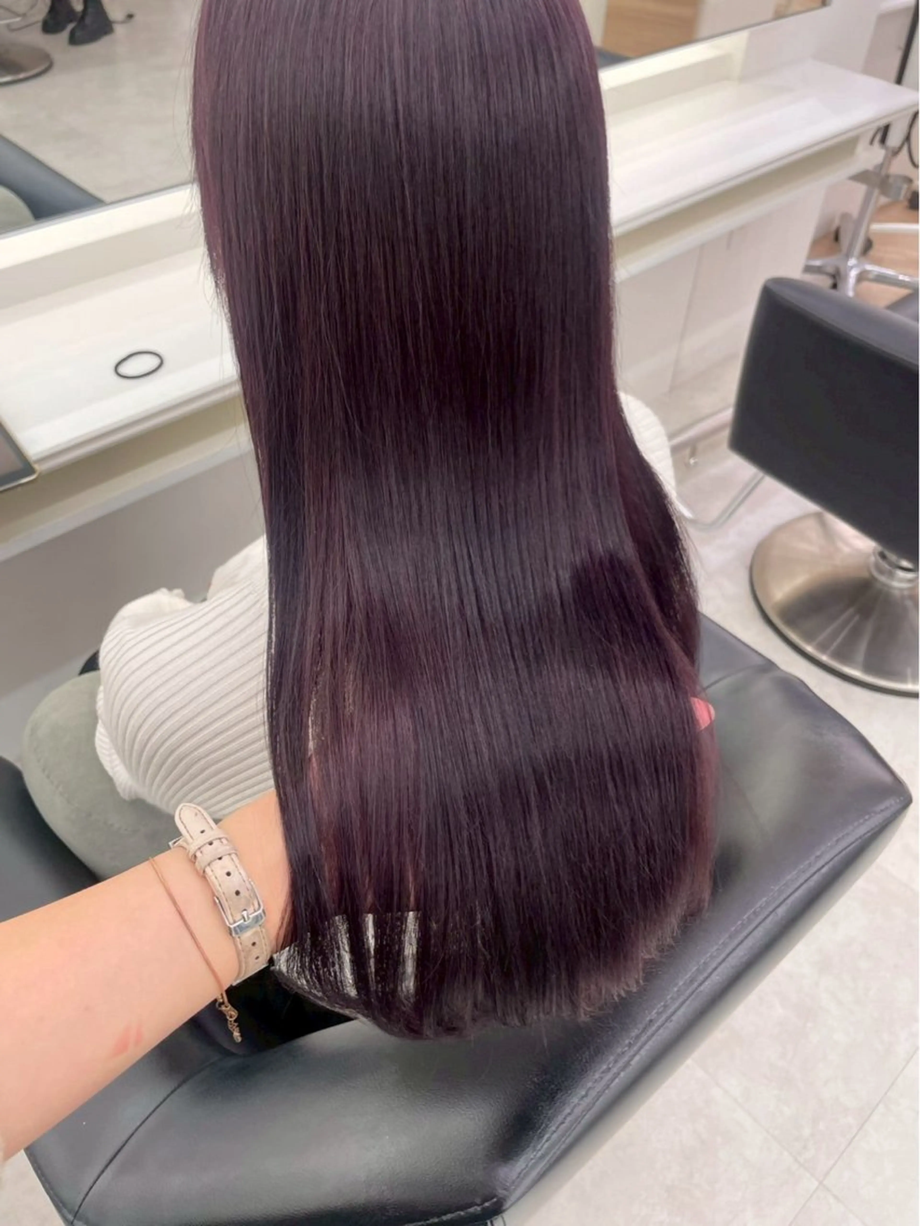 ロング カラー ヘアカラー ParveMix 楠本結菜のヘアスタイル