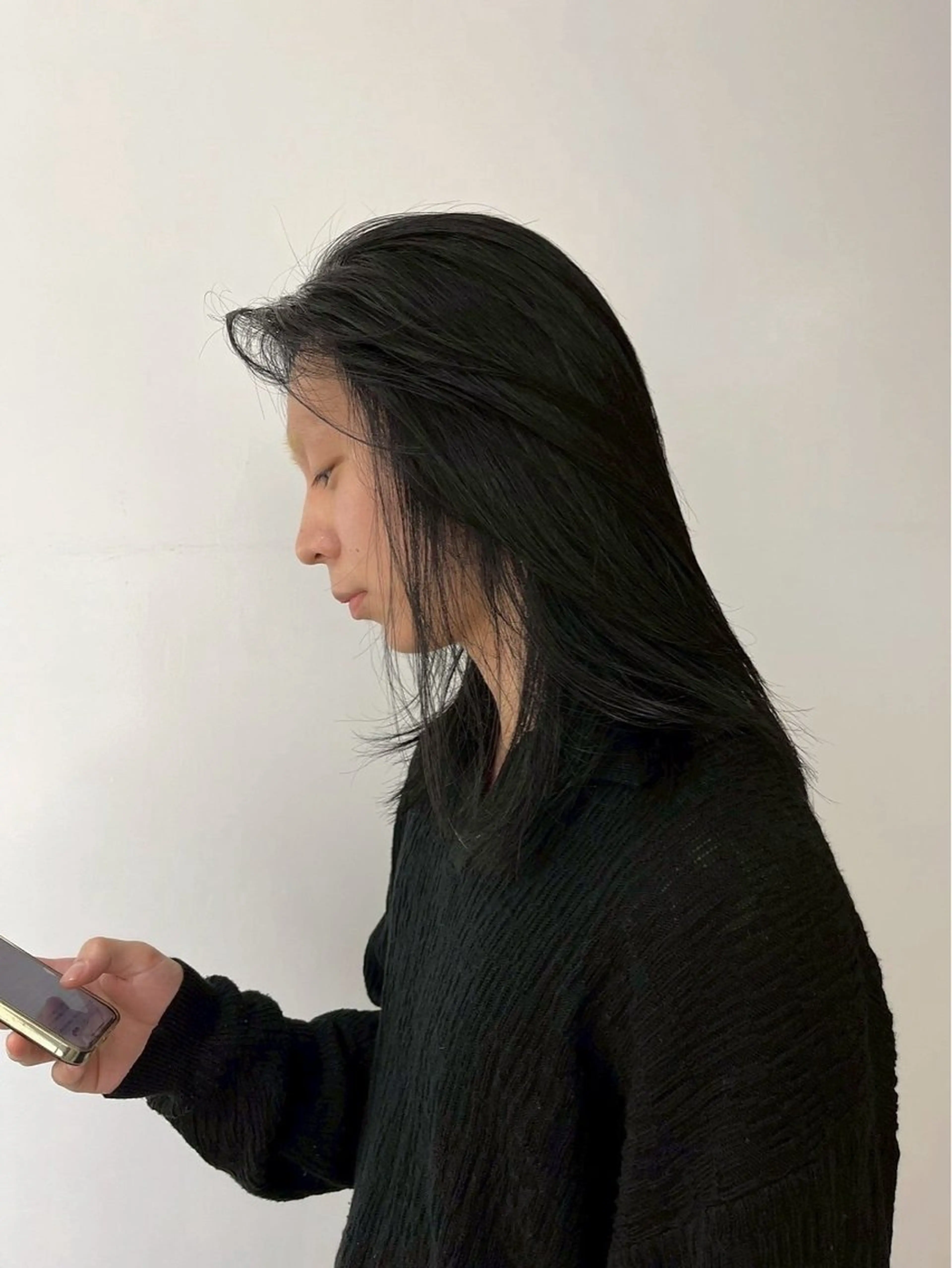 セミロング 海外風⚡️/艶カラー 🎀/フェンのヘアスタイル