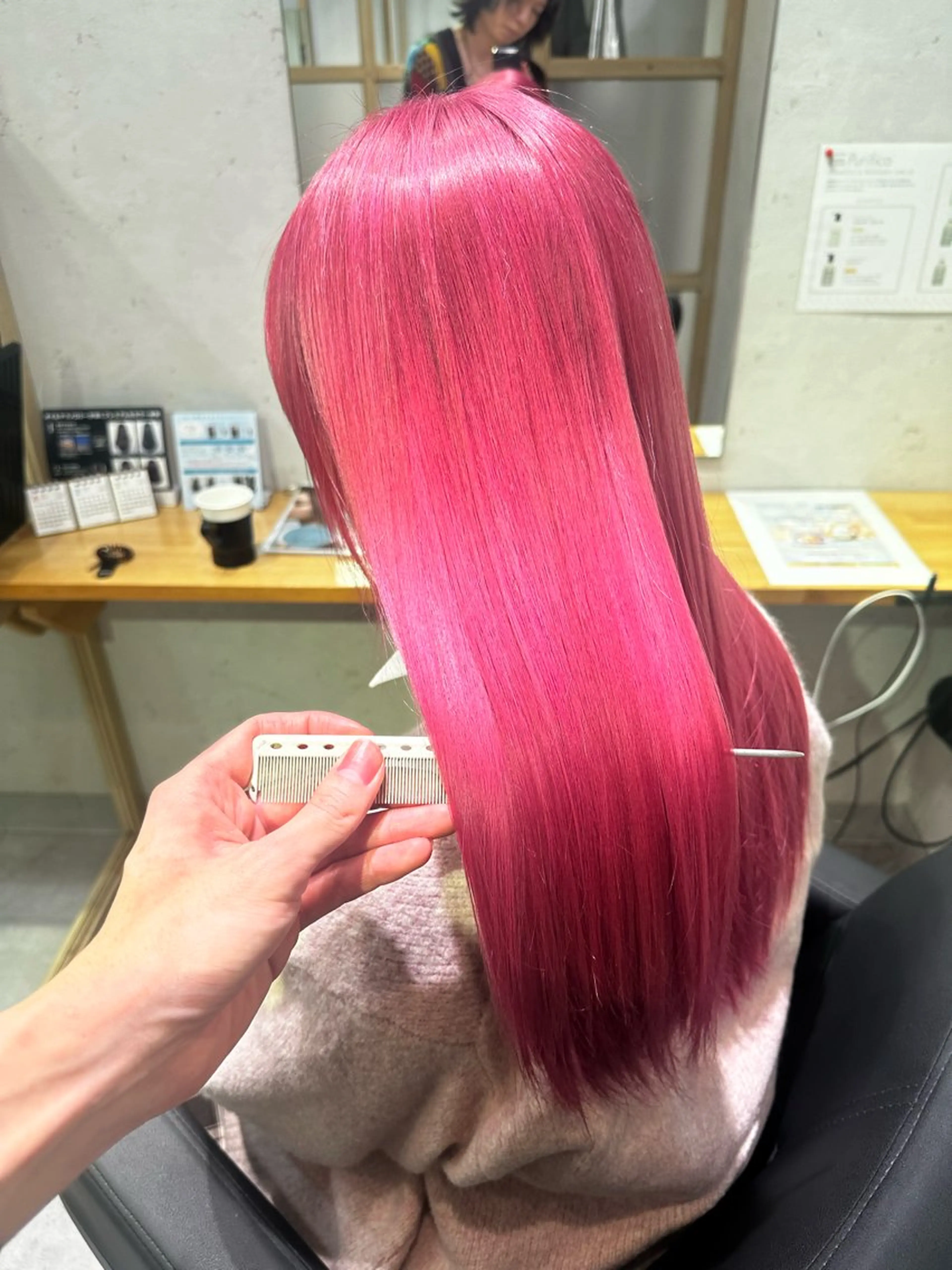 ロング カラー カット ヘアカラー トリートメント 上野/エフェクトブリ ーチ✂︎touiのヘアスタイル