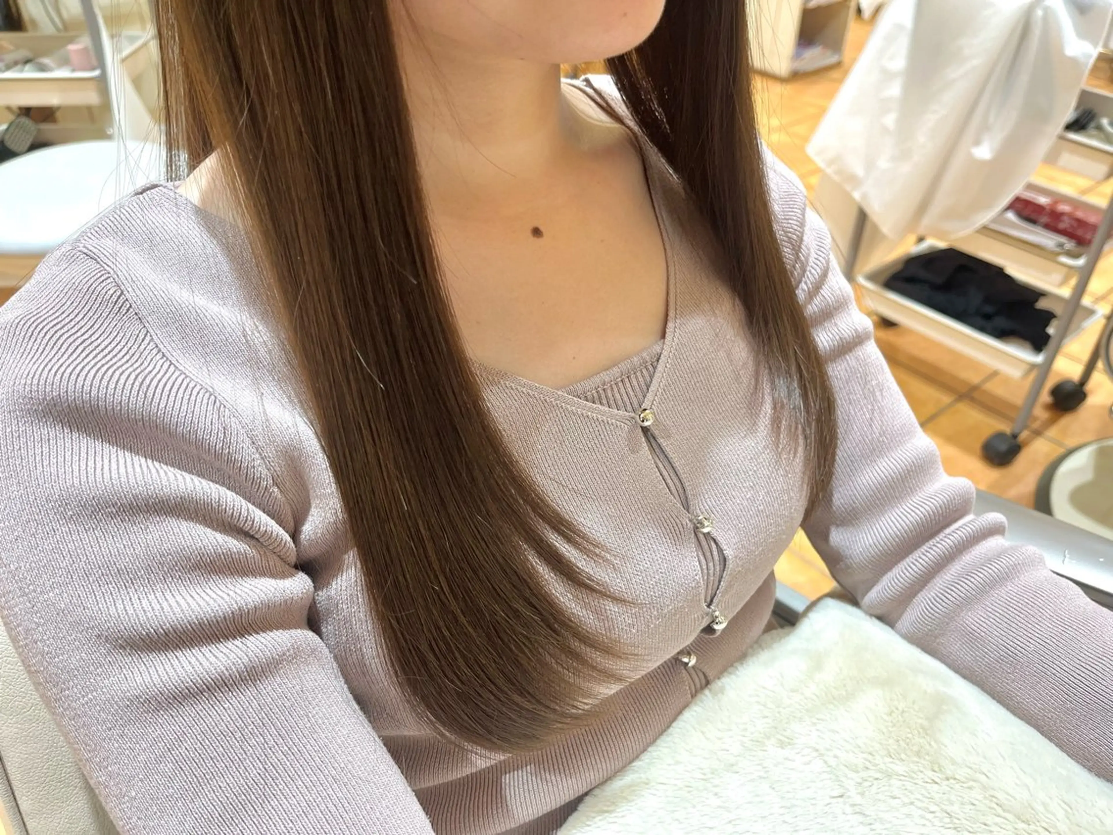 ロング カラー ベージュカラー レイヤーカット ローレイヤー カット ヘアカラー トリートメント ほそや うらら / モデル募集中🌹のヘアスタイル