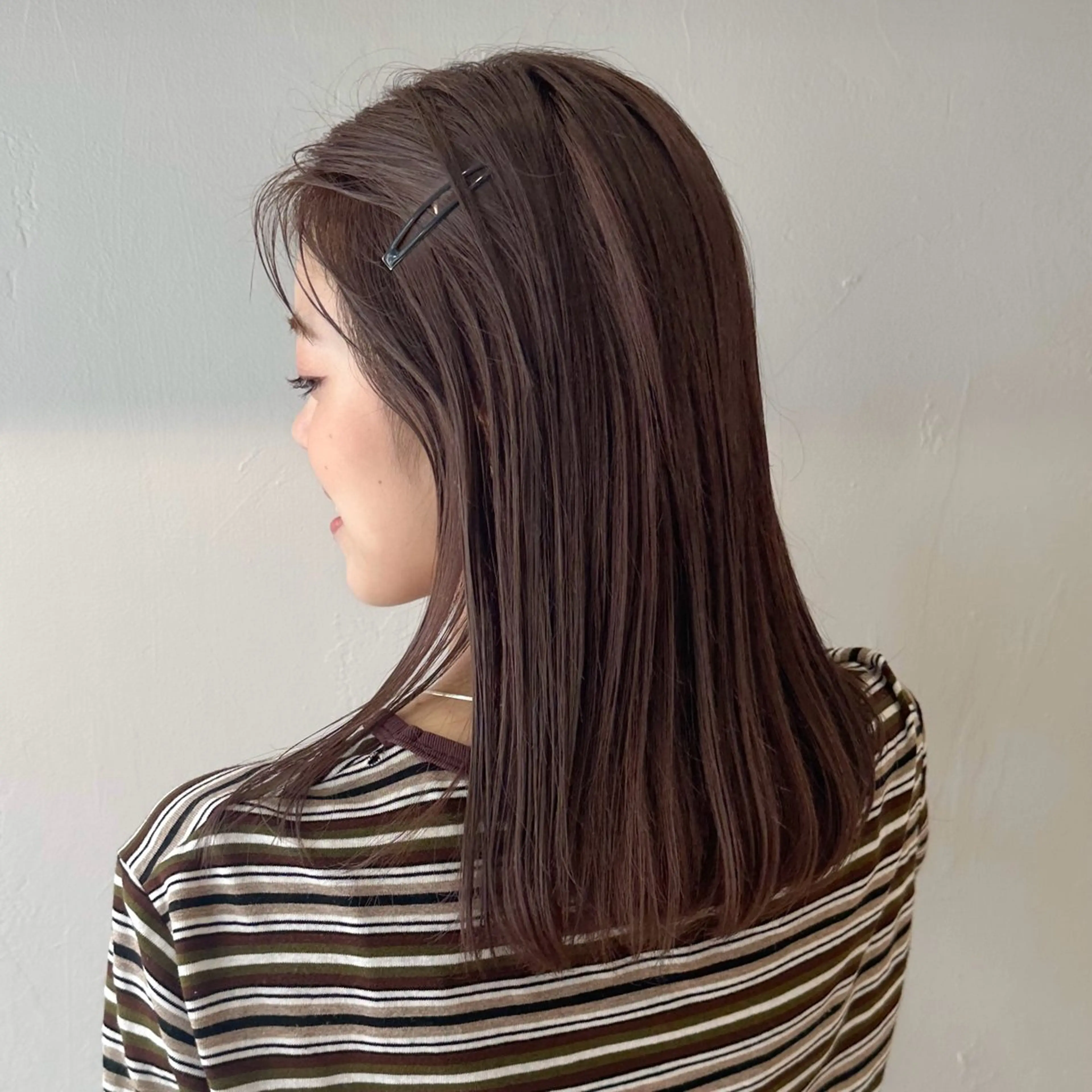 ミディアム カラー 艶カラー×似合わせ カットshihomiのヘアスタイル