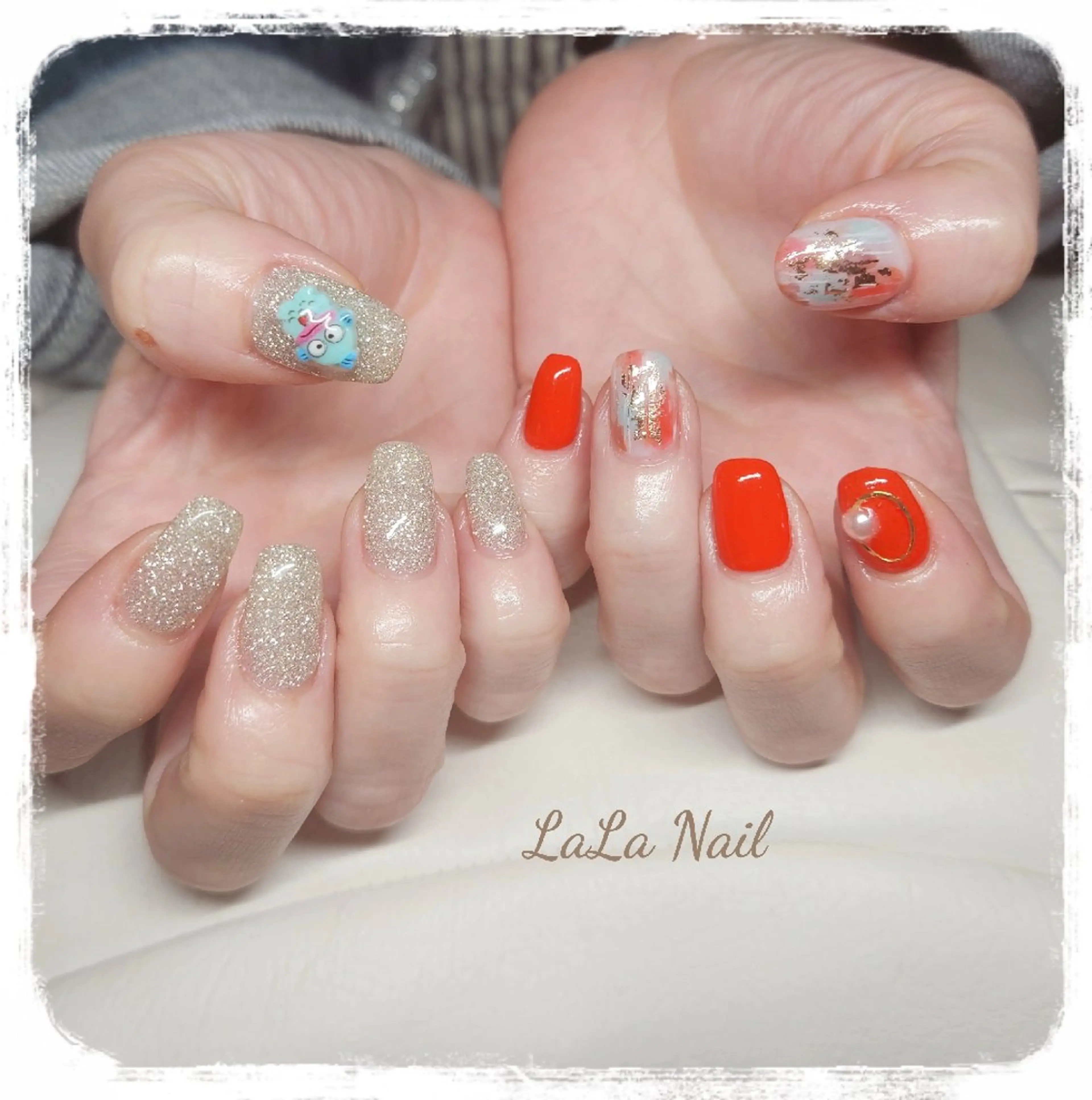 ネイル アートネイル フラッシュネイル ジェルネイル 持ち込み ニュアンスネイル LaLa Nailのネイルデザイン
