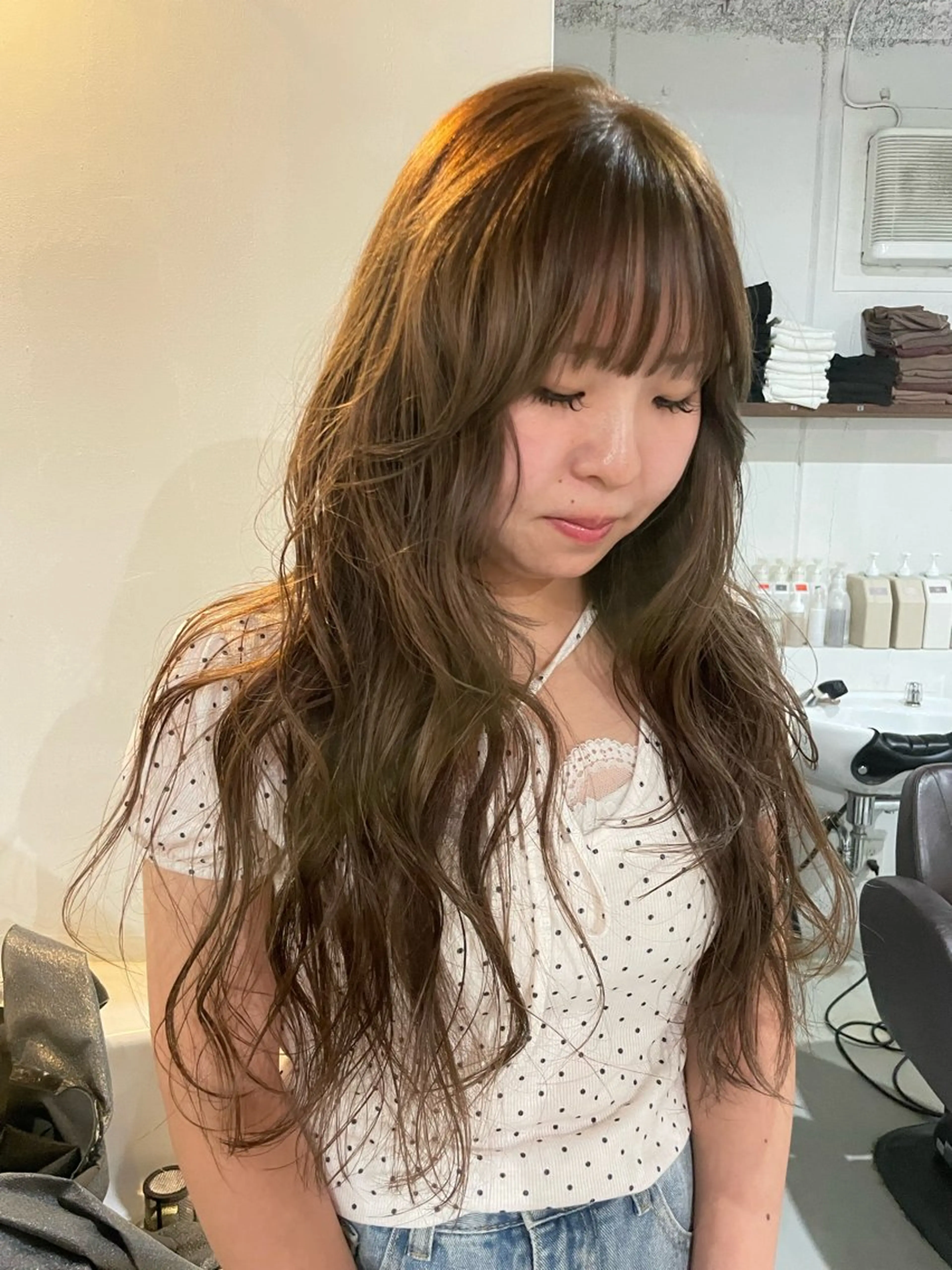 ロング カラー 田代 さつきのヘアスタイル