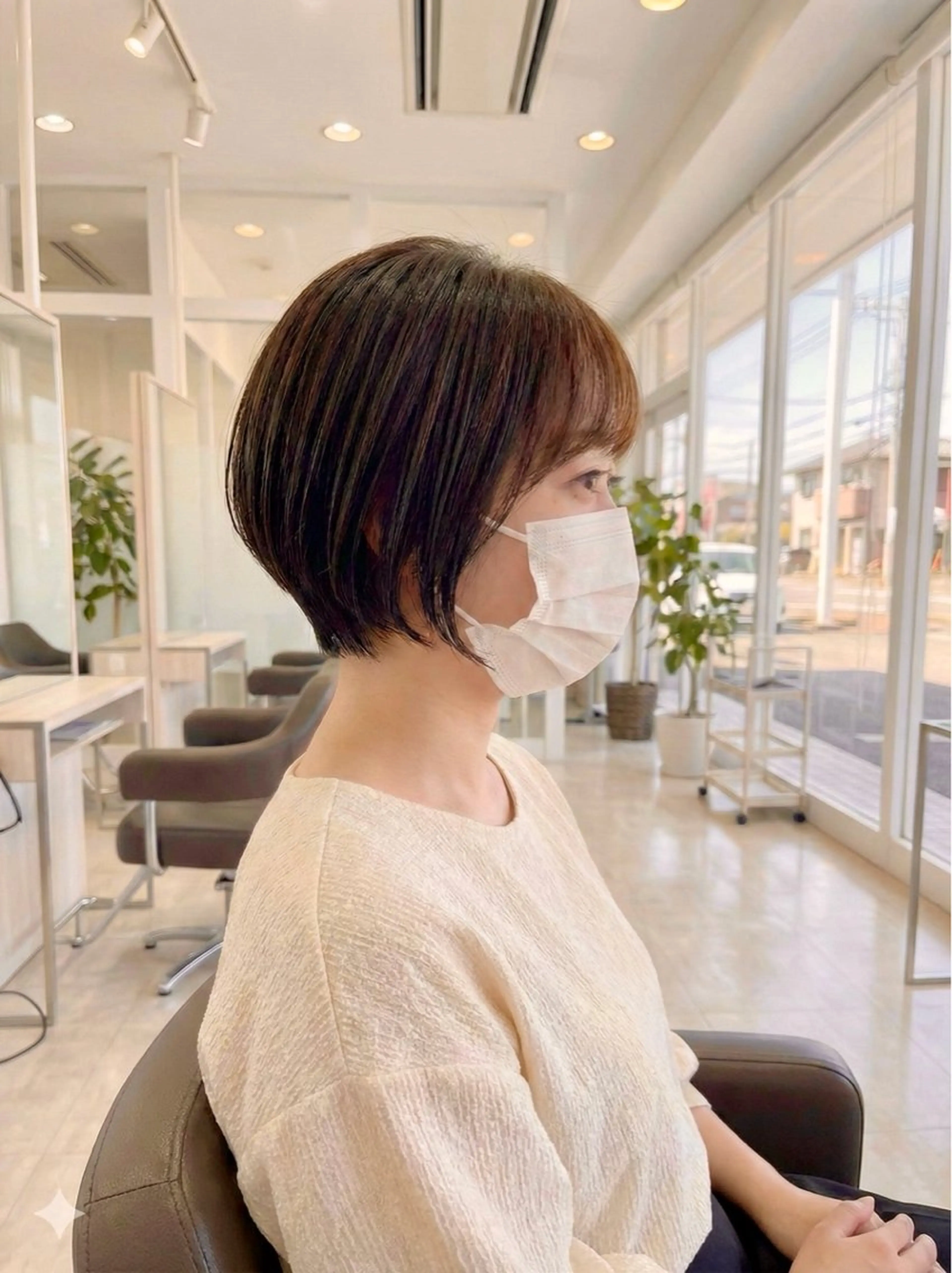 ショート カラー ショートボブ 丸みショート ボブ 顔周りカット レイヤーカット カット ヘアカラー トリートメント 🌿京都丸みショート /小倉徒歩4分/多田のヘアスタイル