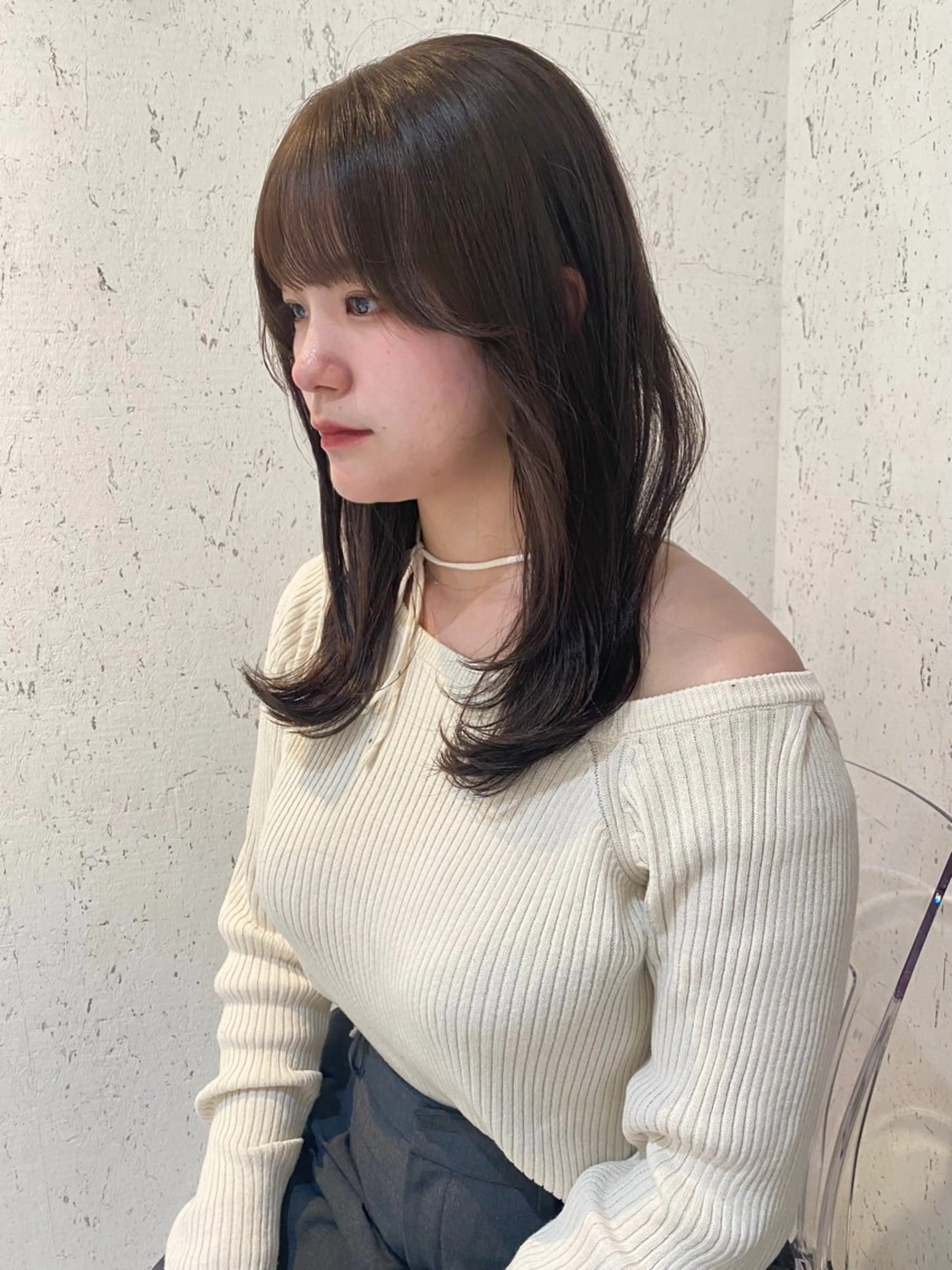 セミロング カラー カット ヘアカラー トリートメント mai / linoah˚✧のヘアスタイル