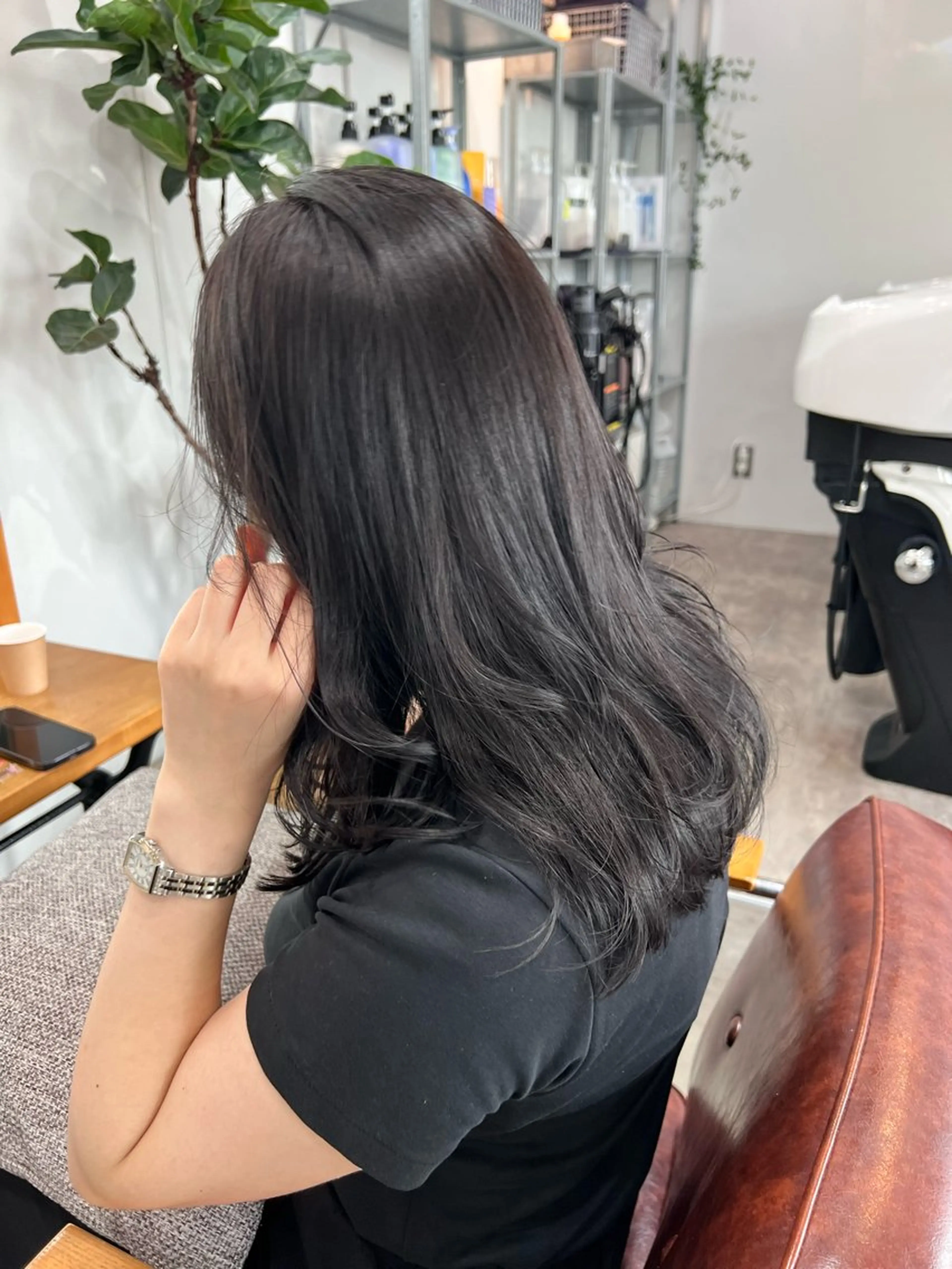 ミディアム カラー カット ヘアカラー 松坂 真衣のヘアスタイル