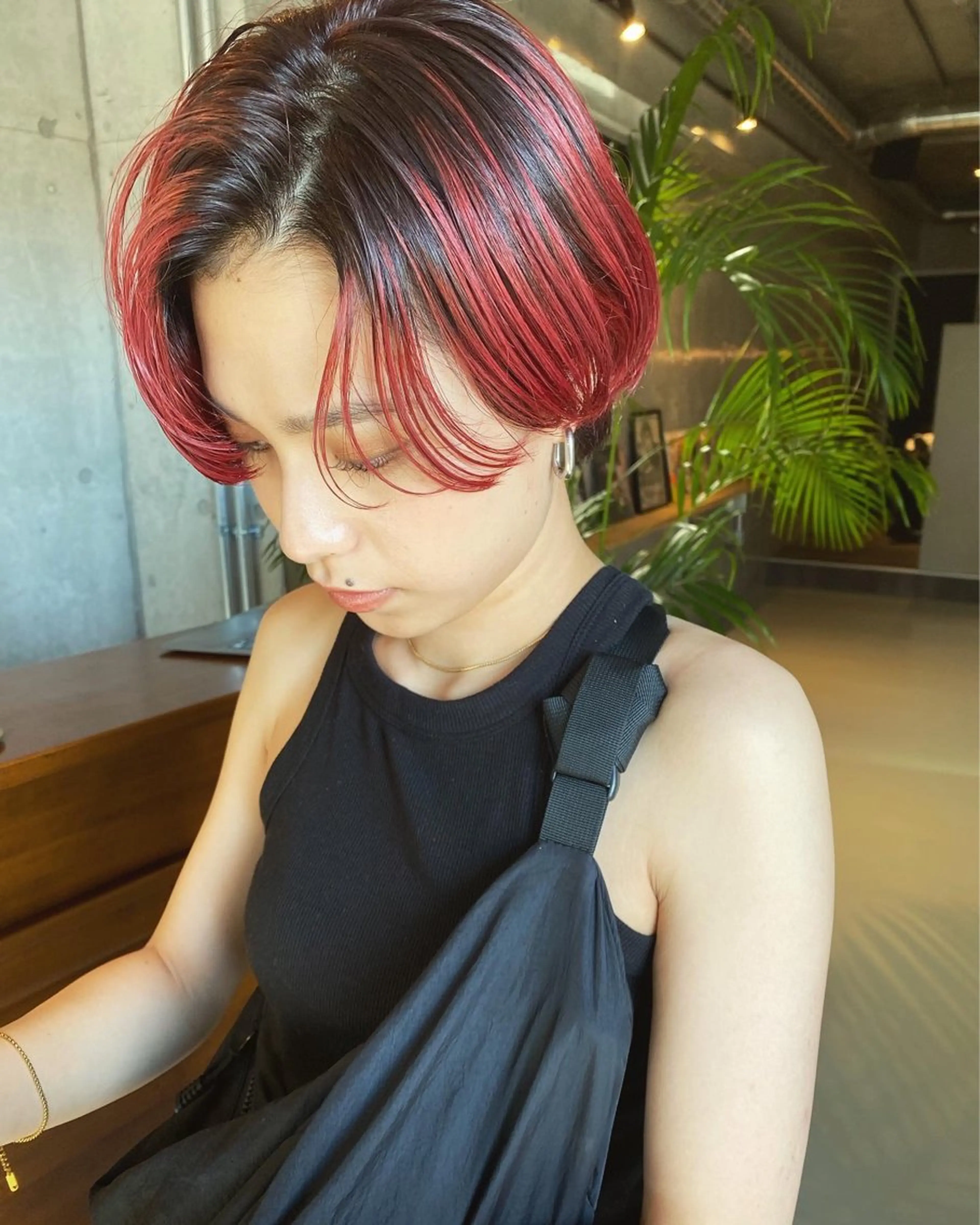 ショート カラー ブリーチ ケアブリーチ レッドカラー カット ヘアカラー トリートメント 🧼柴田 健太郎🧼のヘアスタイル