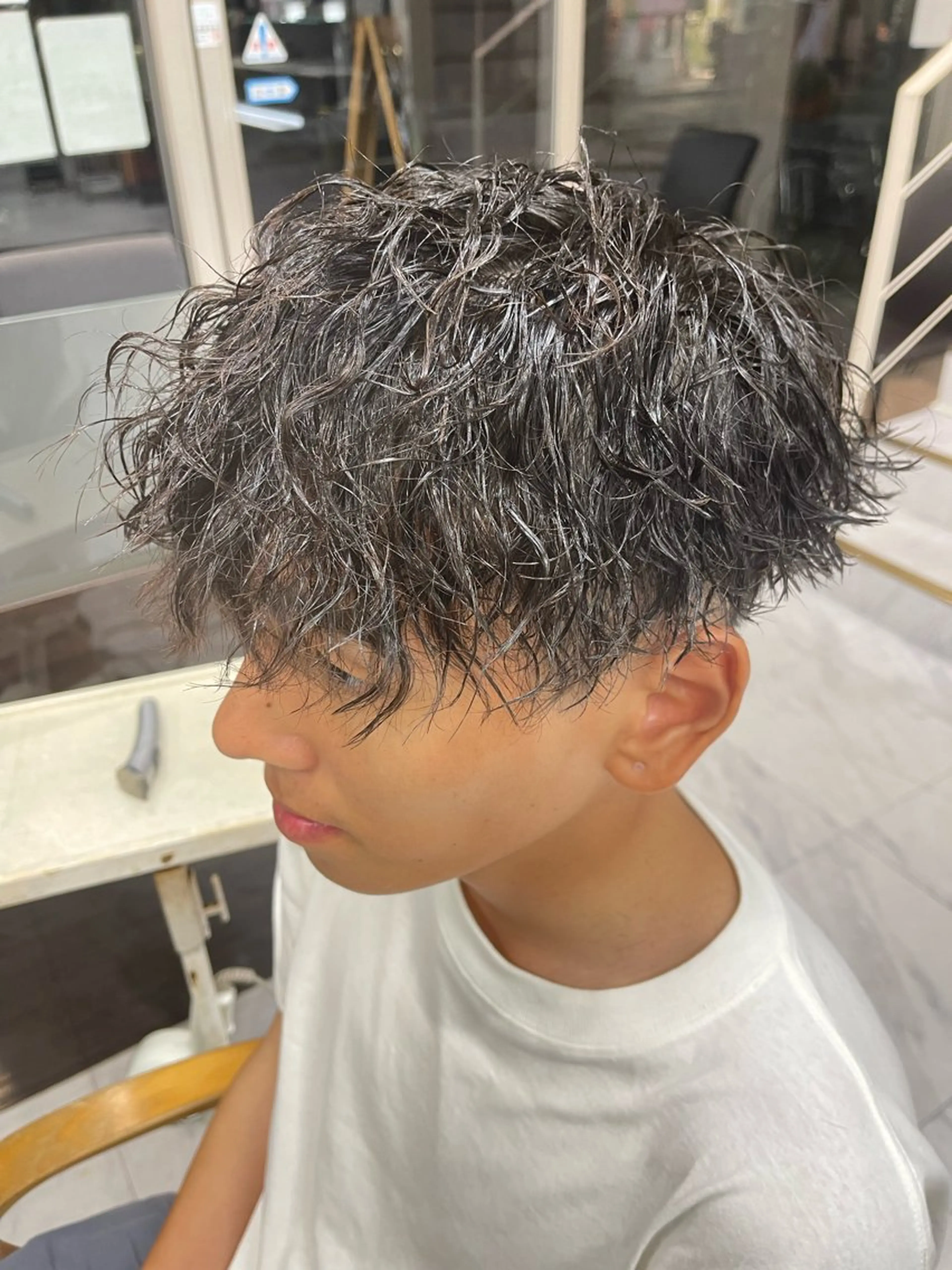 ショート パーマ キッズ ツイストスパイラルパーマ スパイラルパーマ カット パーマ トリートメント 🌻メンズカット 落合諒🌻のヘアスタイル