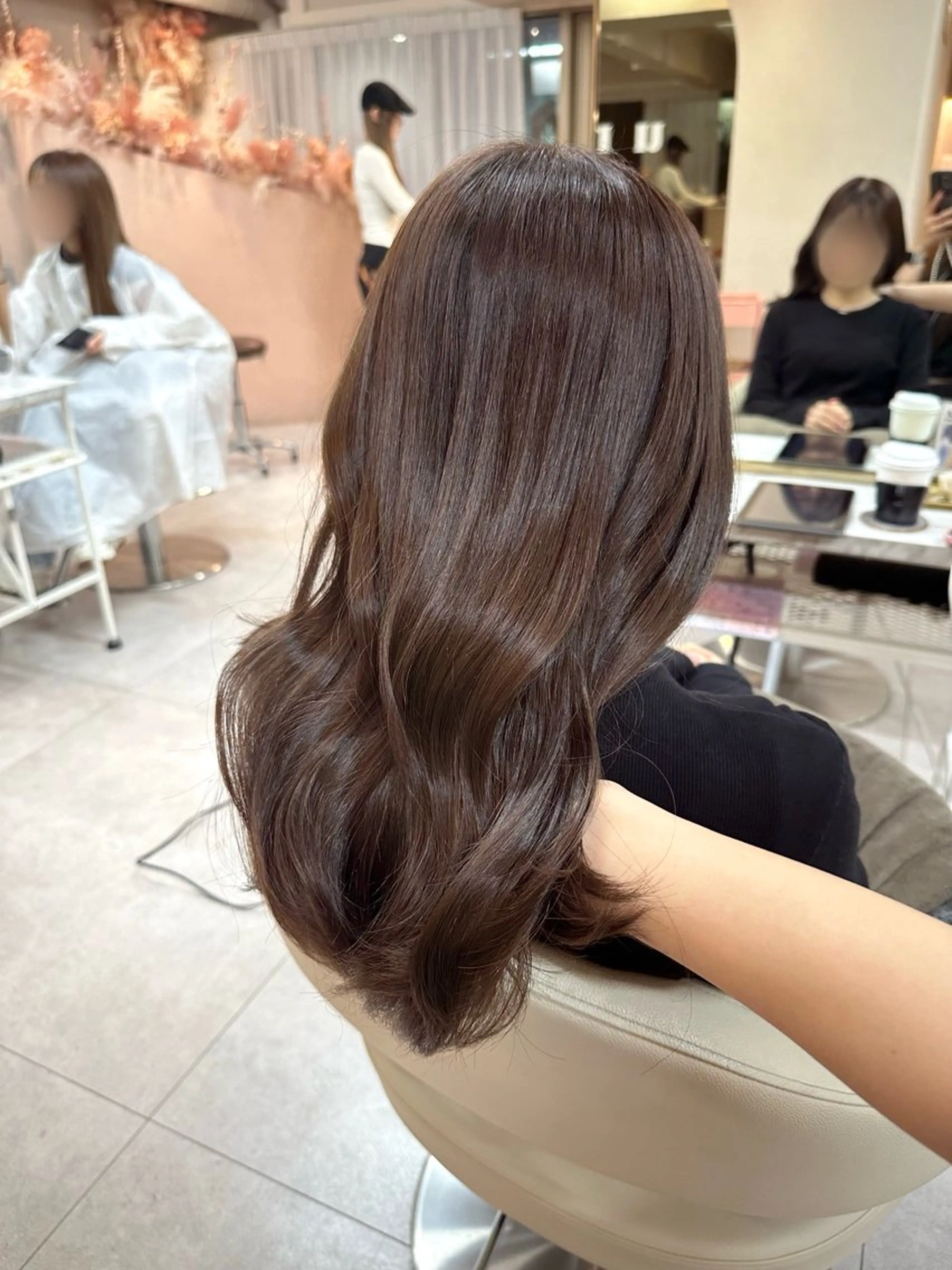 セミロング カラー ヘアカラー 韓国ヘア🦢🖤 Sayumiのヘアスタイル