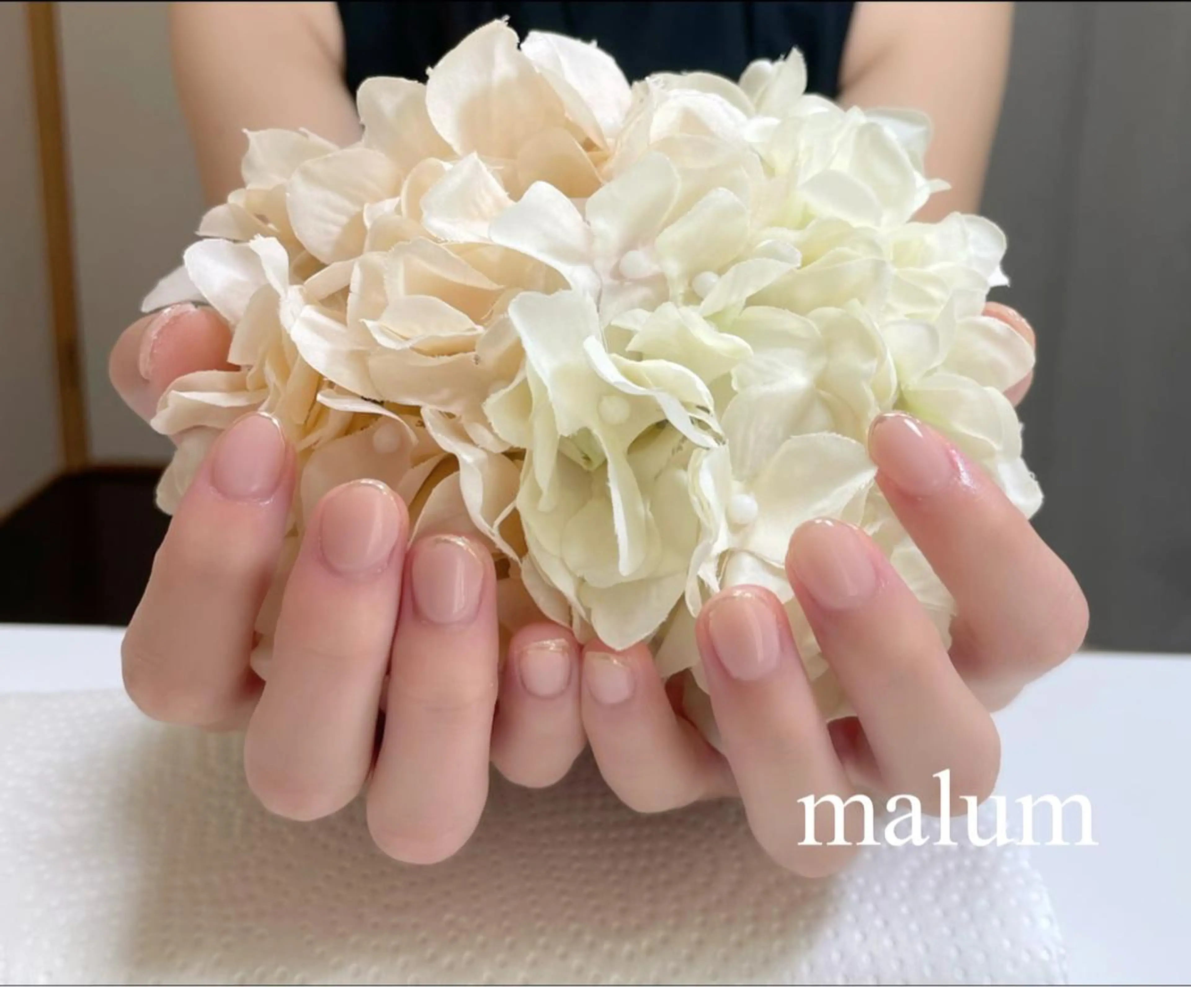 ネイル フレンチネイル ミラーネイル malum nailのネイルデザイン