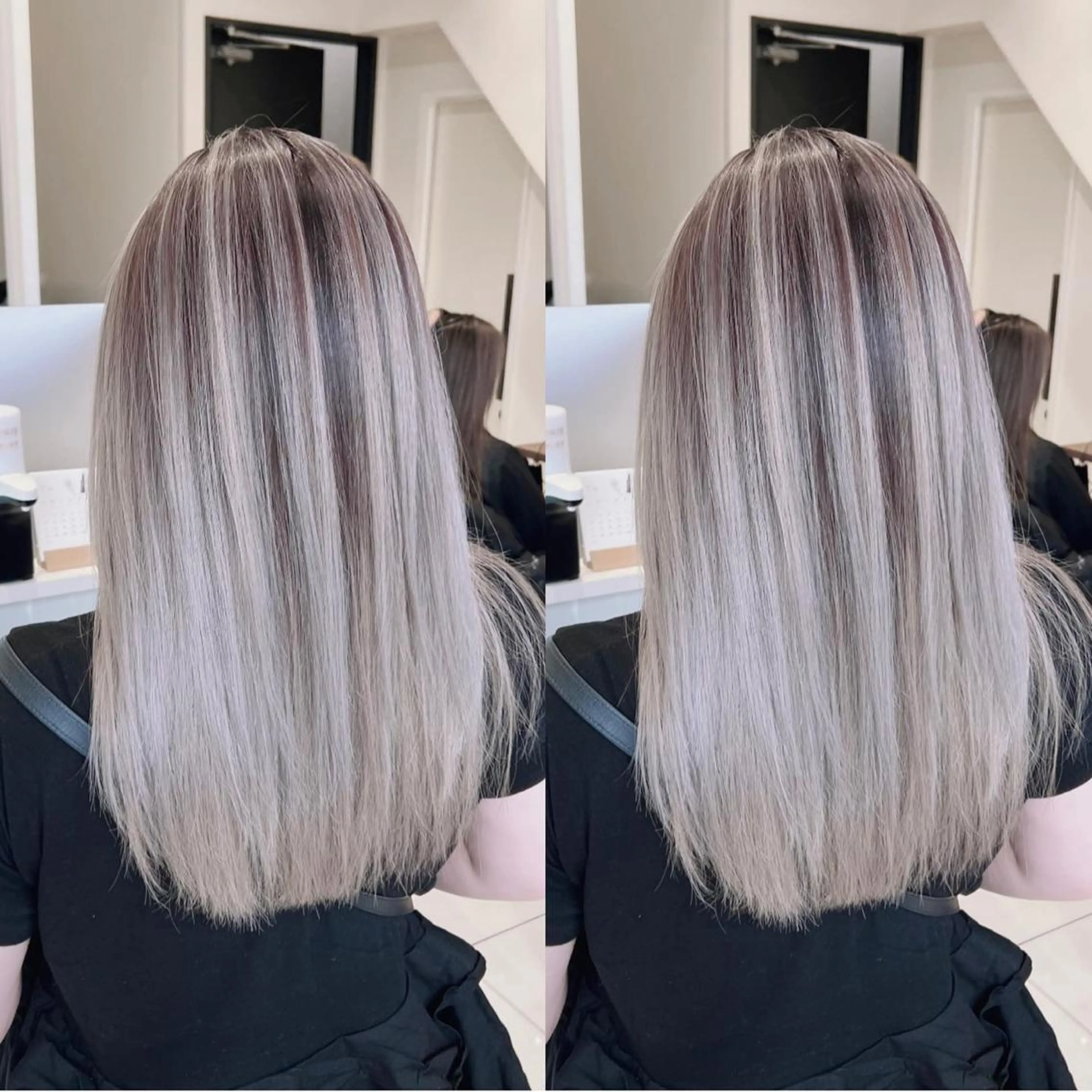 ロング カラー ブリーチ ケアブリーチ ハイライトカラー インナーカラー ハイライト ヘアカラー 福西 洋斗のヘアスタイル