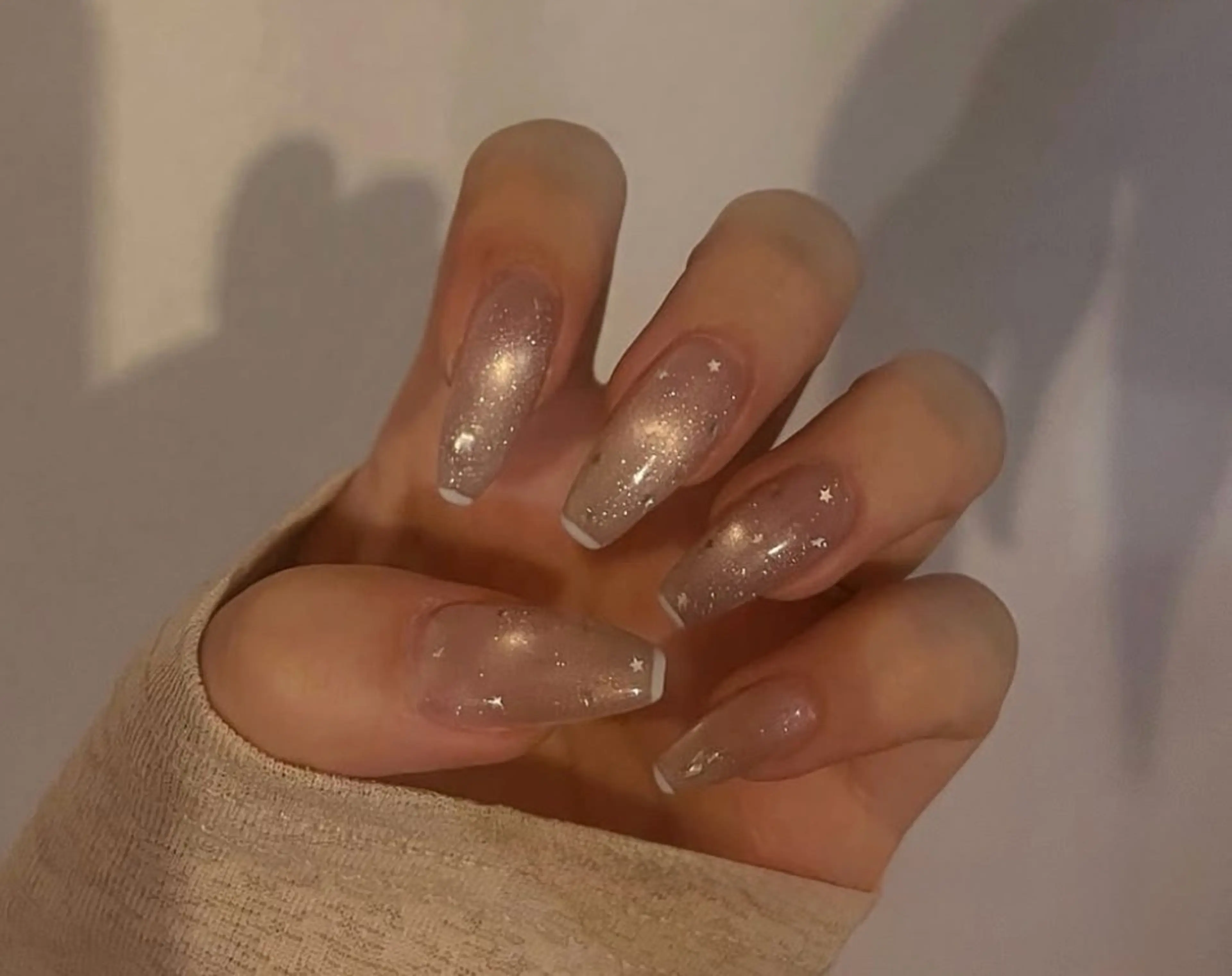 ネイル アートネイル オーロラネイル チークネイル 長さ出し フットネイル ハンドネイル Blossom nail_研修のネイルデザイン