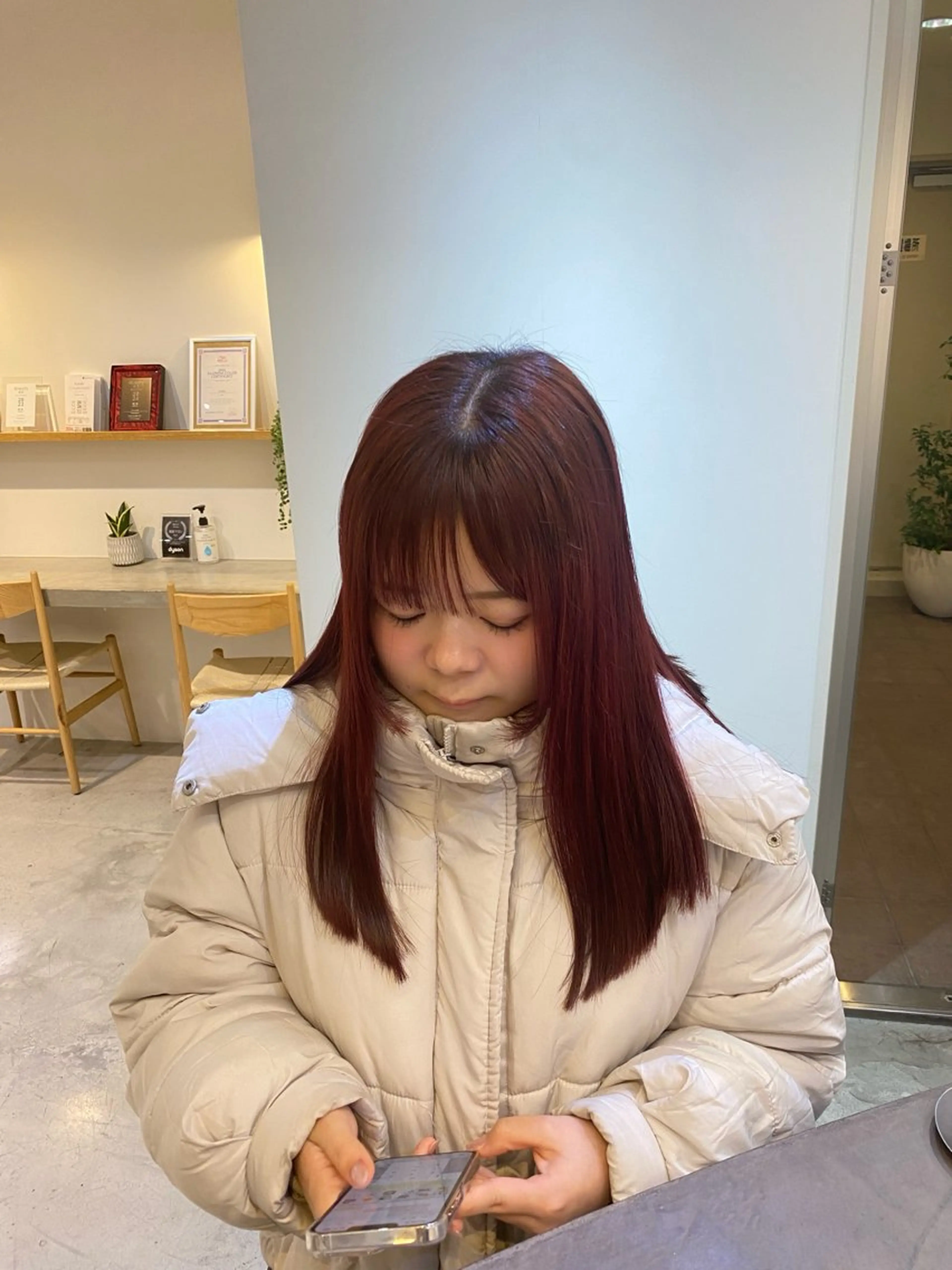 ロング カラー FILMS haru 暖色/ぱつっとbobのヘアスタイル