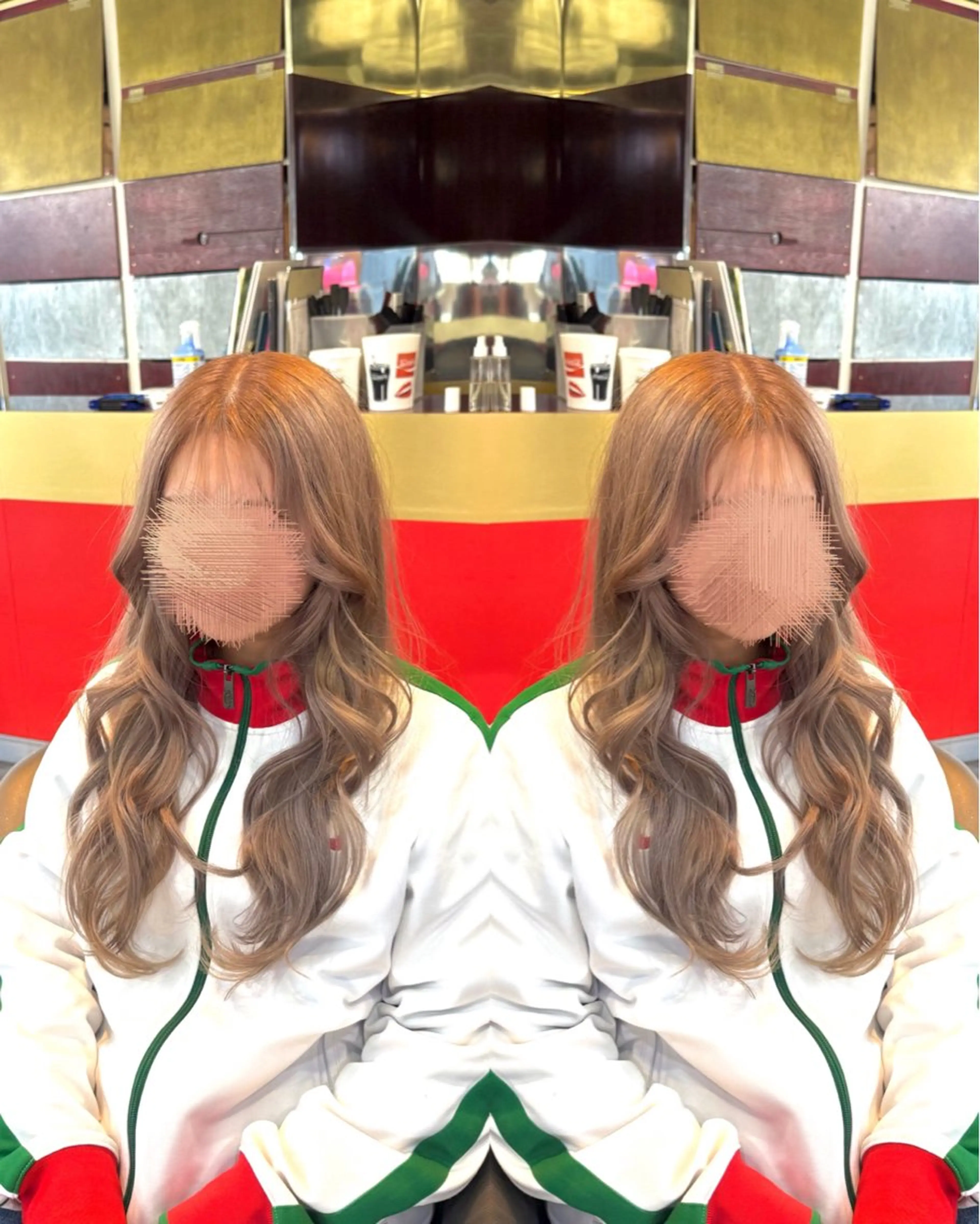 ロング カラー ヘアカラー ハイライトエクステ 横浜CHIRIのヘアスタイル