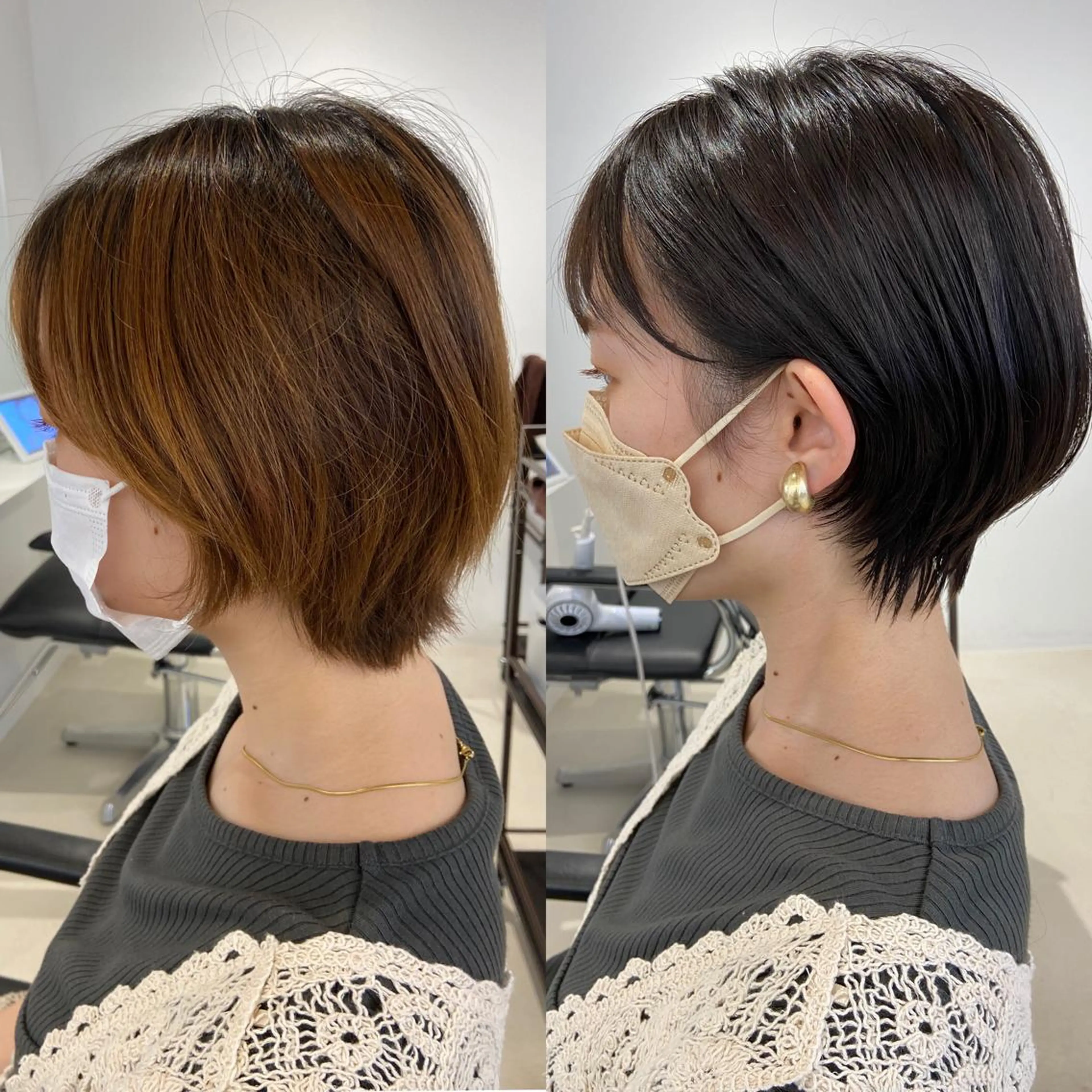 ショート カット ヘアカラー トリートメント 髪質改善カラー✨質感 ショート✨石山航のヘアスタイル